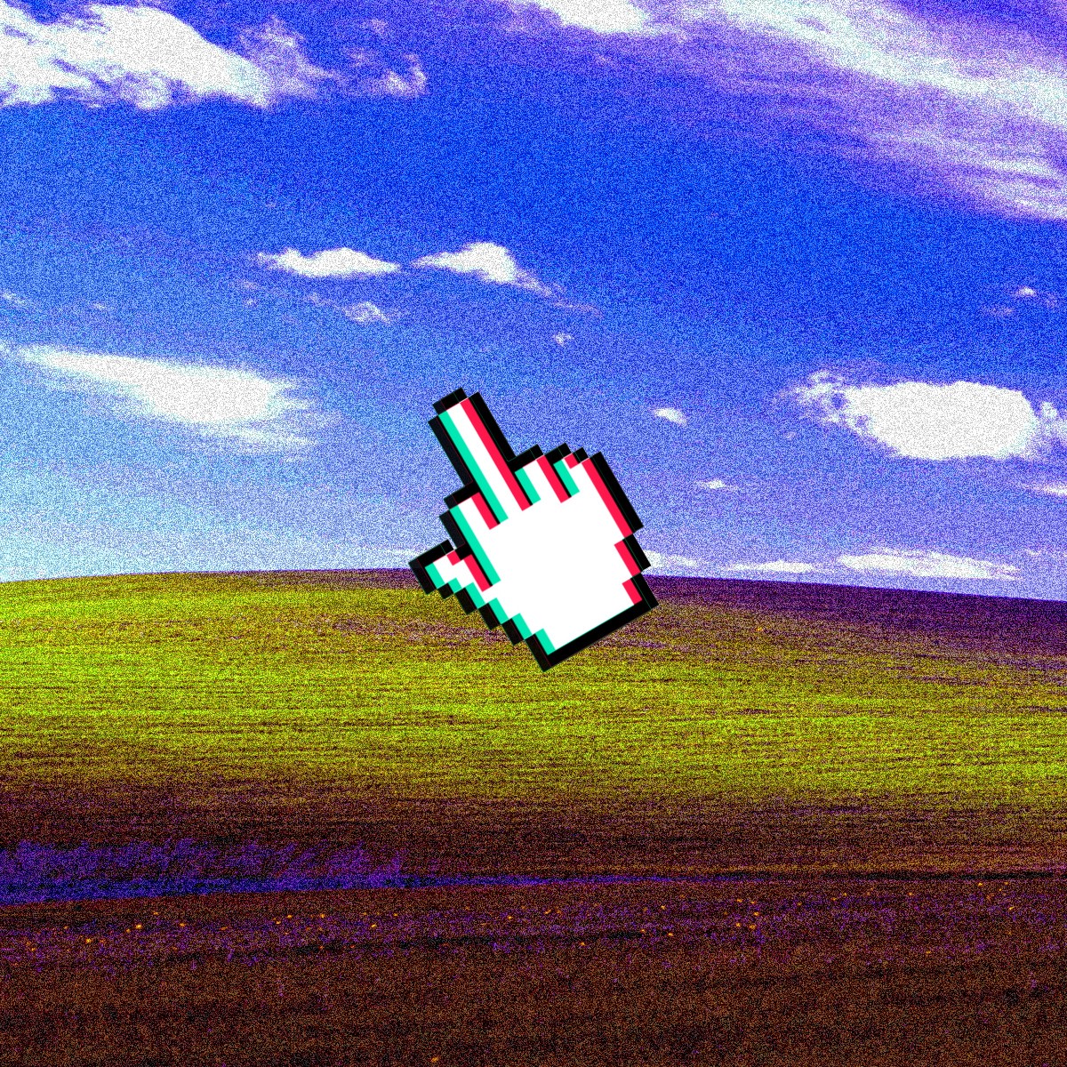 General 1200x1200 Microsoft Windows VHS digital art middle finger bliss Charles O'Rear