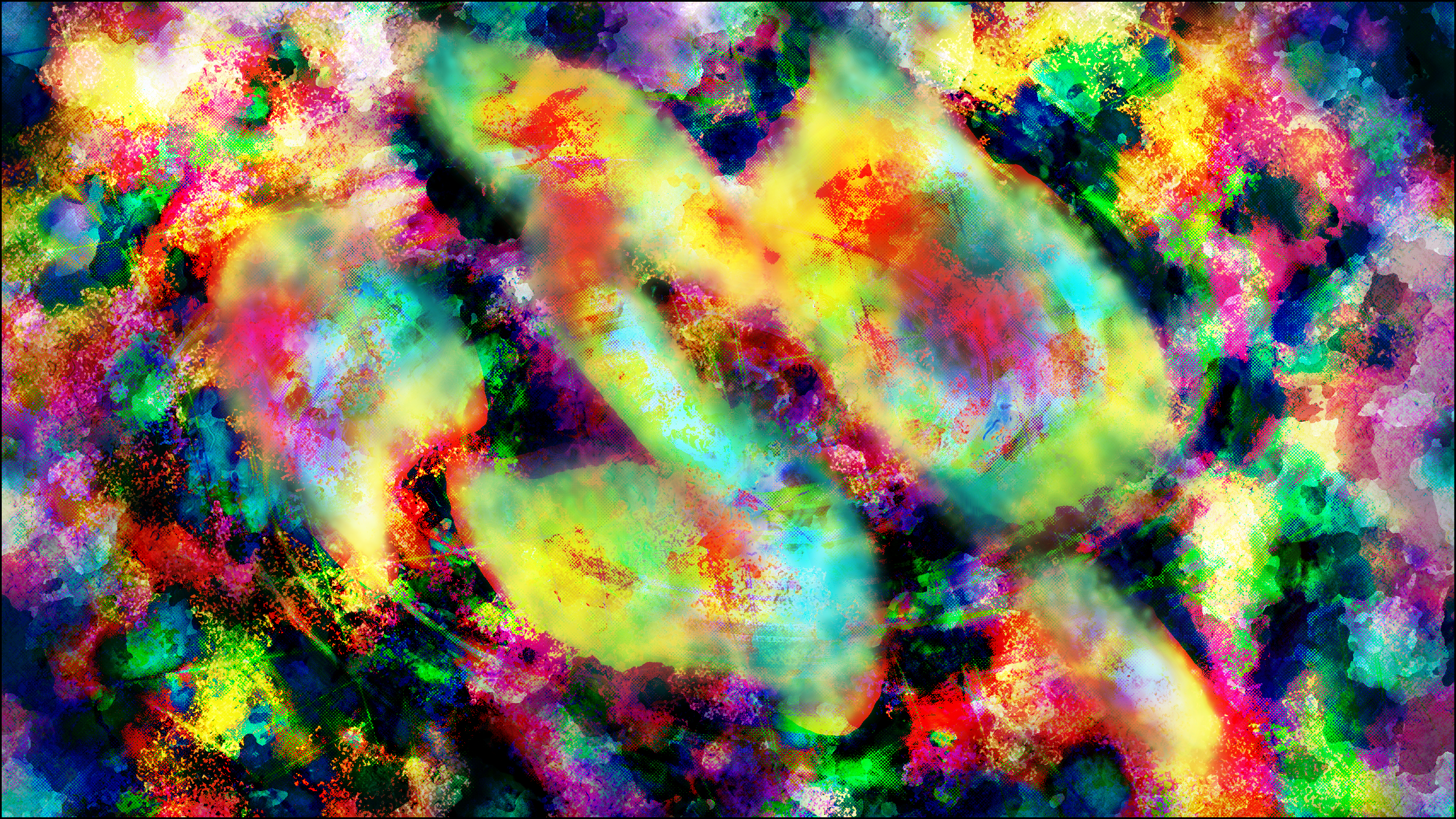General 2560x1440 abstract LSD trippy psychedelic brightness digital art