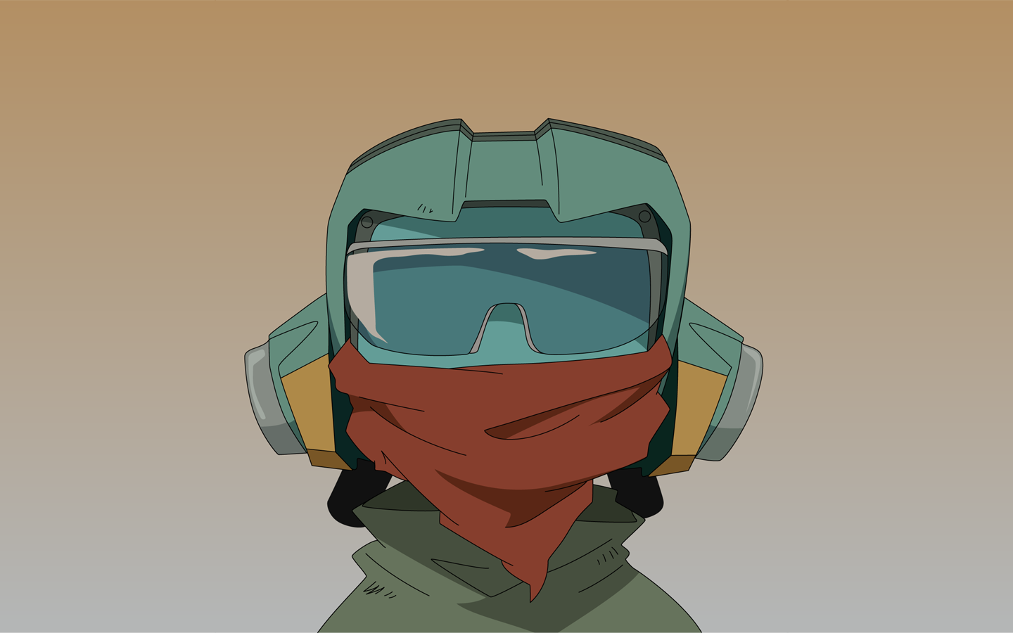 Anime 1440x900 FLCL anime simple background gradient goggles