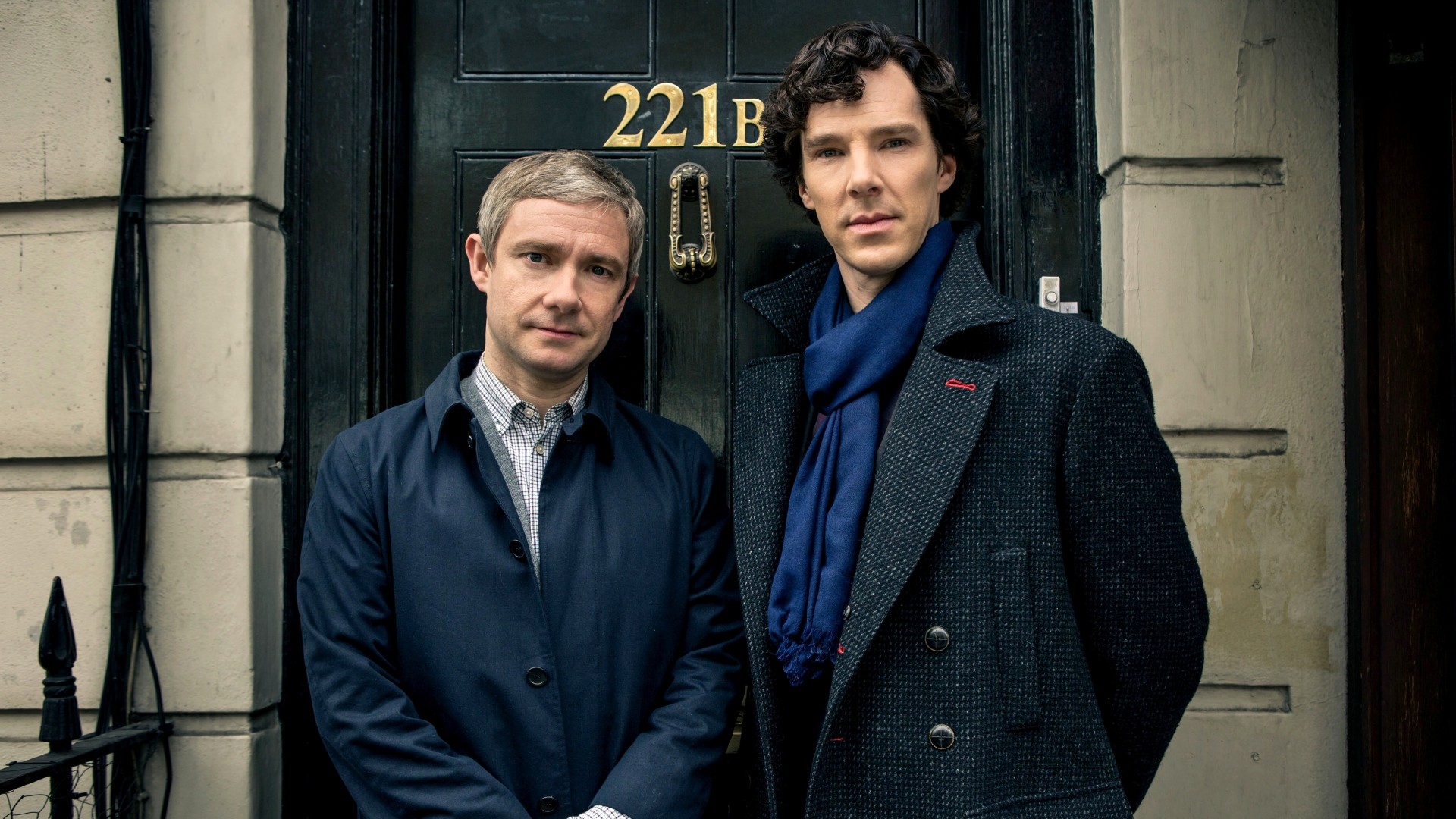 People 1920x1080 Benedict Cumberbatch Martin Freeman actor TV series Sherlock men