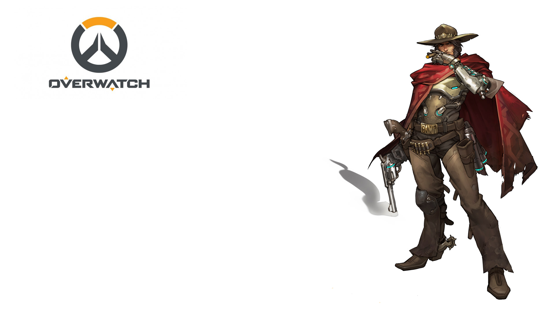 General 1920x1080 Overwatch McRee (Overwatch) simple background PC gaming video game characters