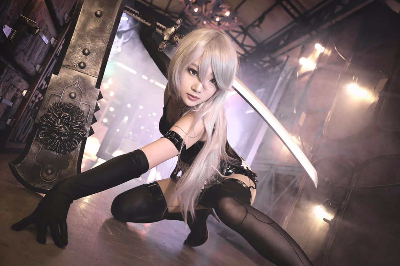 People 1296x864 asian cosplayer cosplay Nier: Automata A2 (Nier: Automata) Miyuko platinum blonde sword anime Nier women