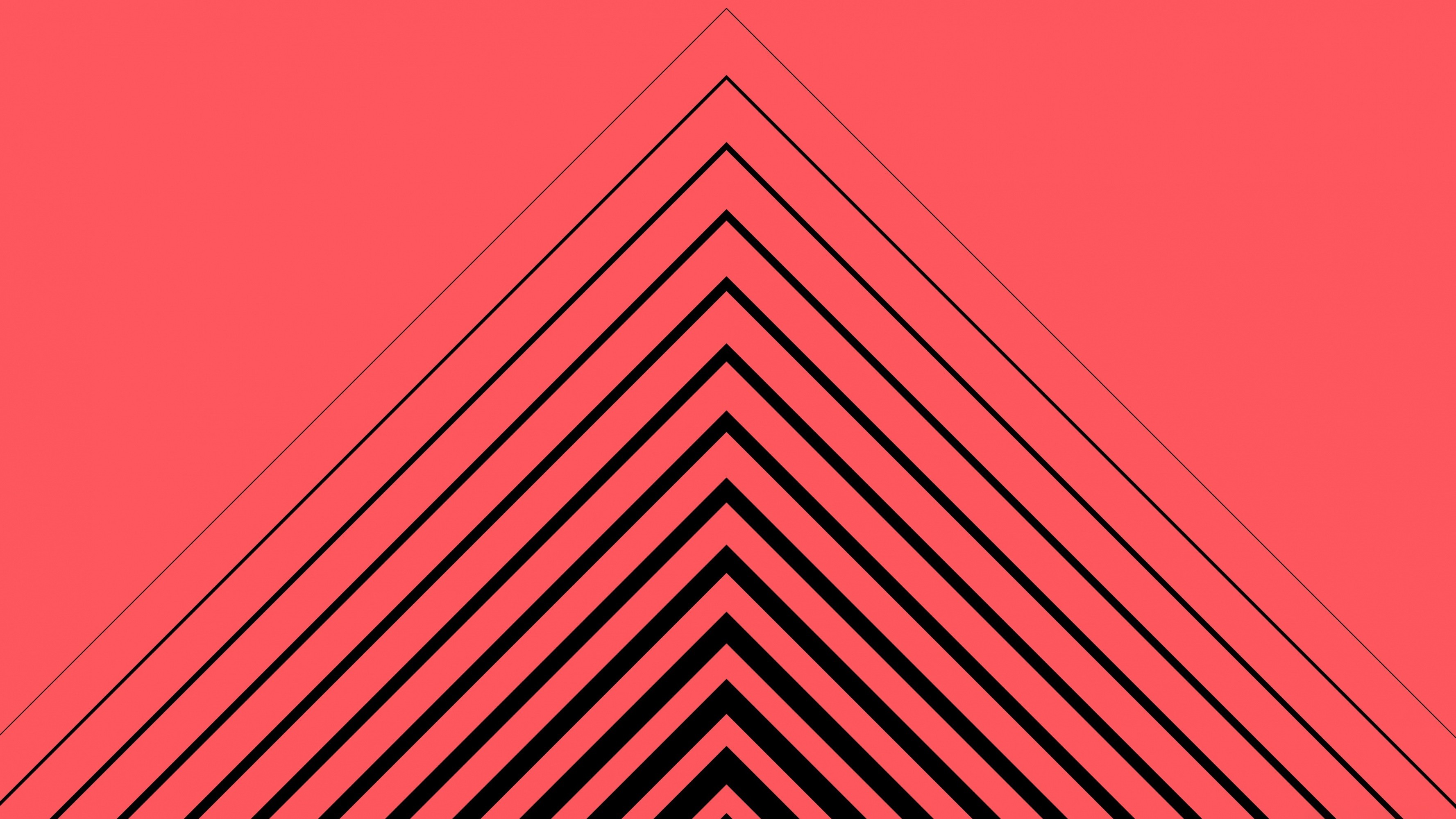 General 3554x1999 minimalism triangle geometry digital art simple background red background