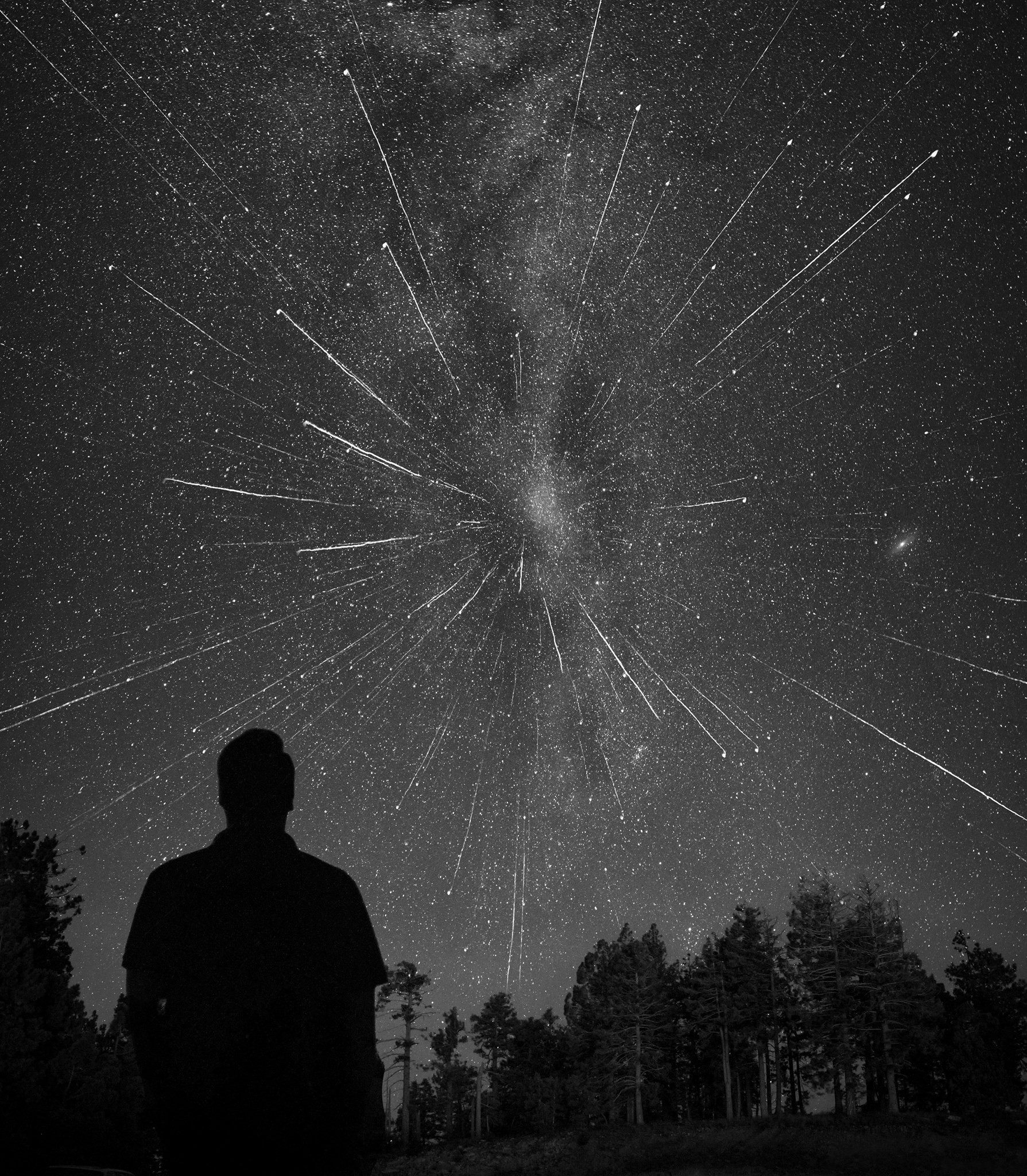 General 1789x2048 nature stars space black silhouette night looking up monochrome sky outdoors men men outdoors
