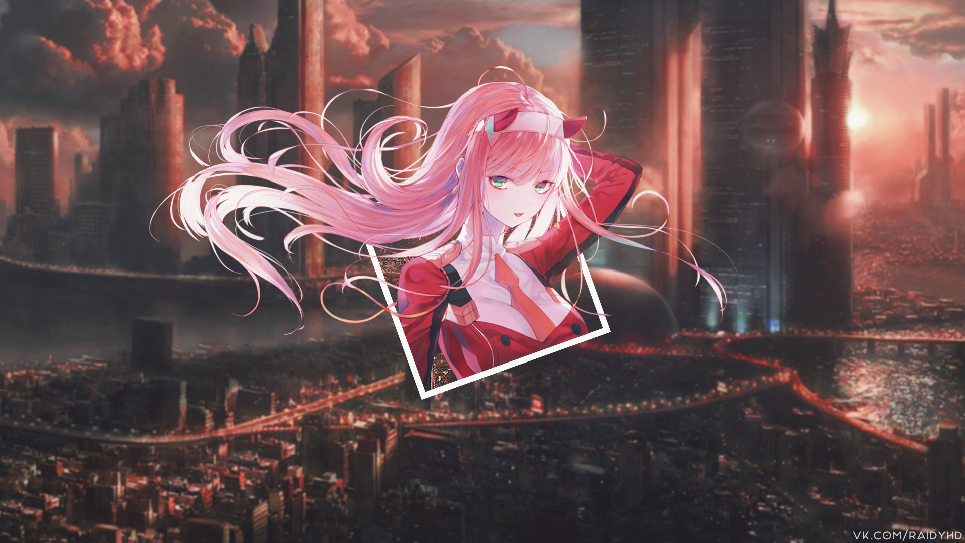 Anime 1920x1080 anime anime girls picture-in-picture Darling in the FranXX Zero Two (Darling in the FranXX) pink hair