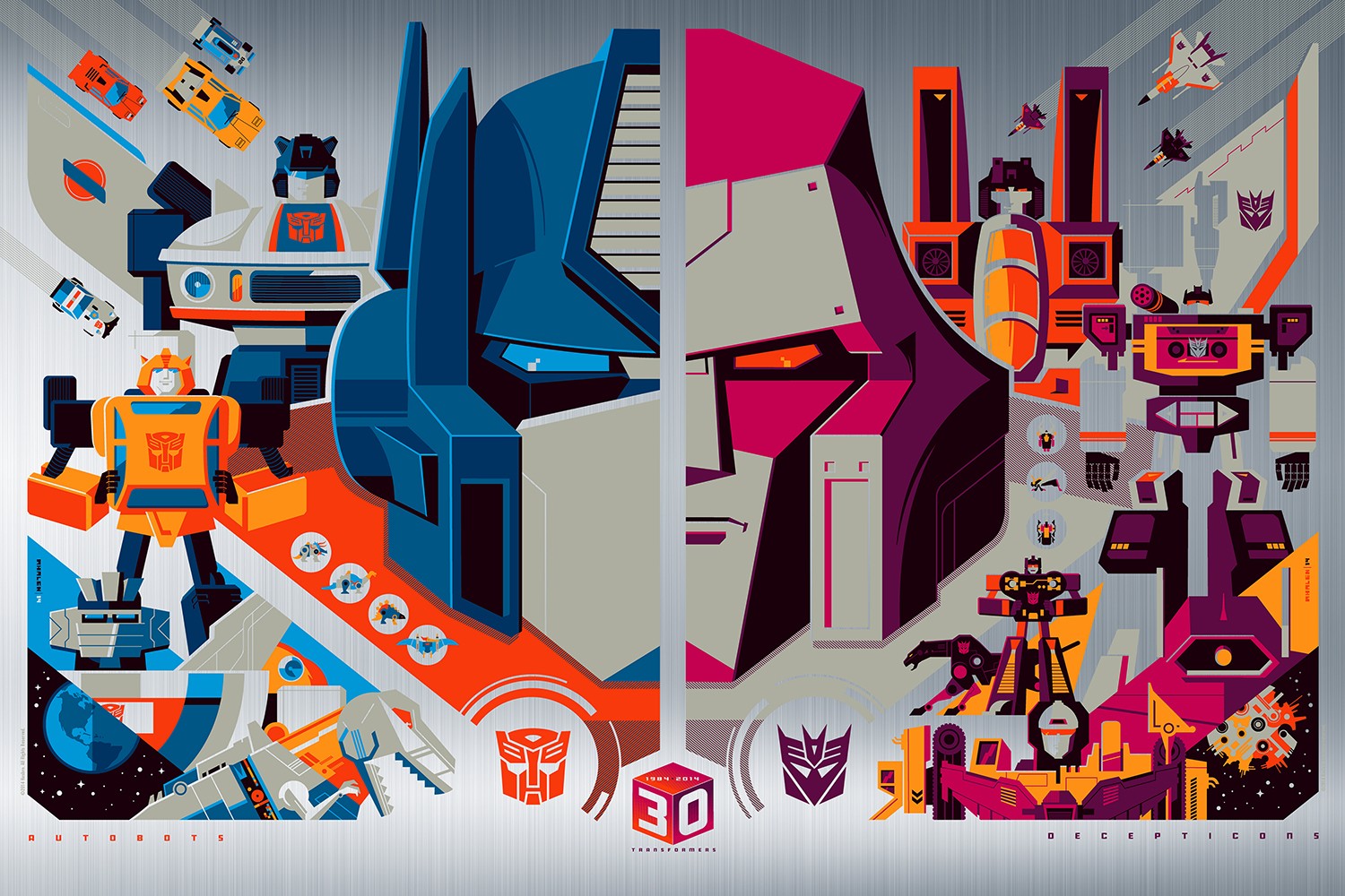 General 1500x1000 Transformers Optimus Prime Megatron Hasbro digital art simple background