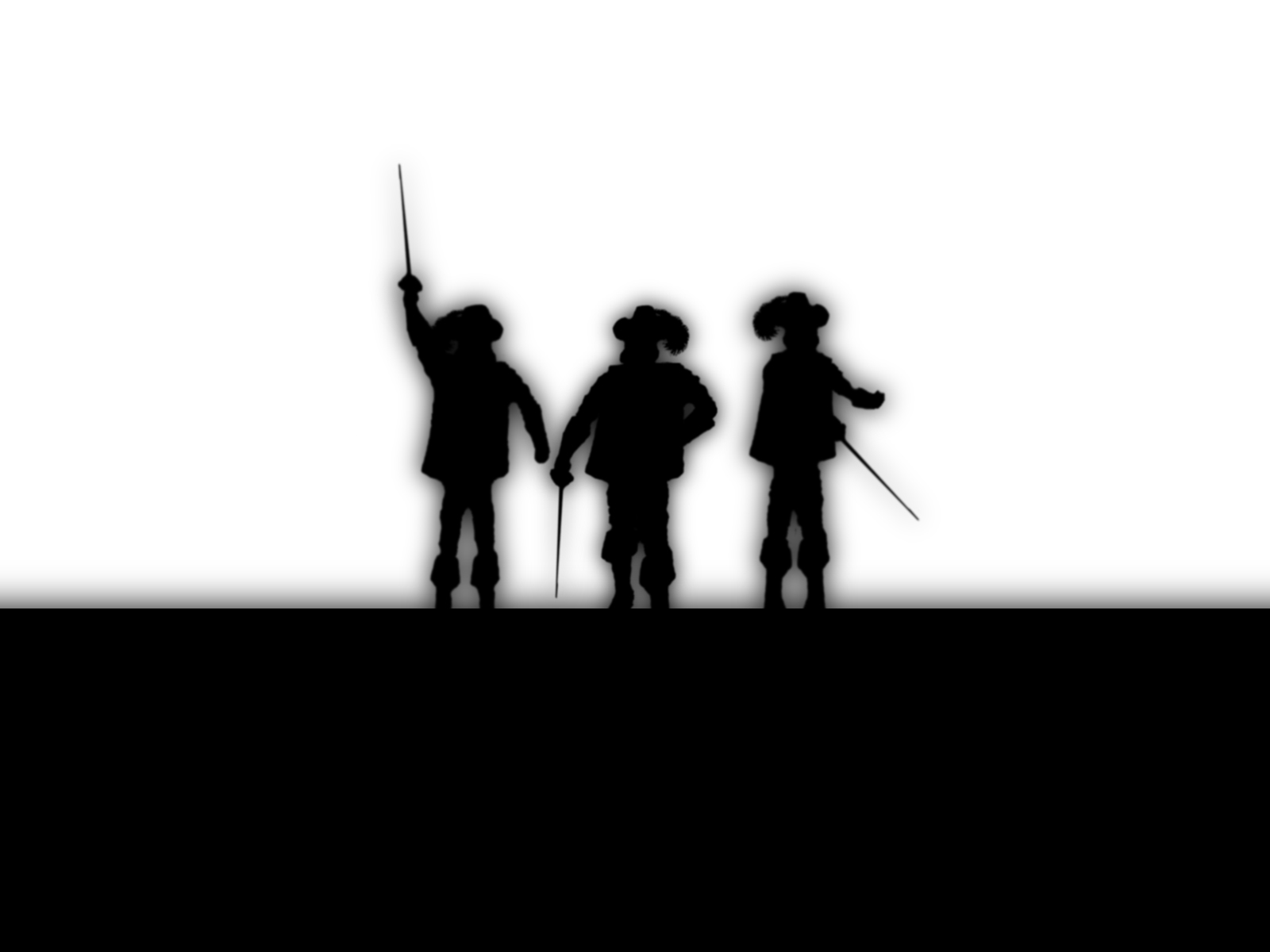 General 1600x1200 silhouette minimalism monochrome Three Musketeers