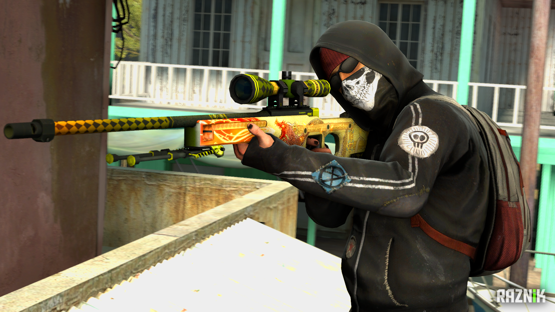 General 1920x1080 Counter-Strike: Global Offensive PC gaming sniper rifle digital art watermarked video games