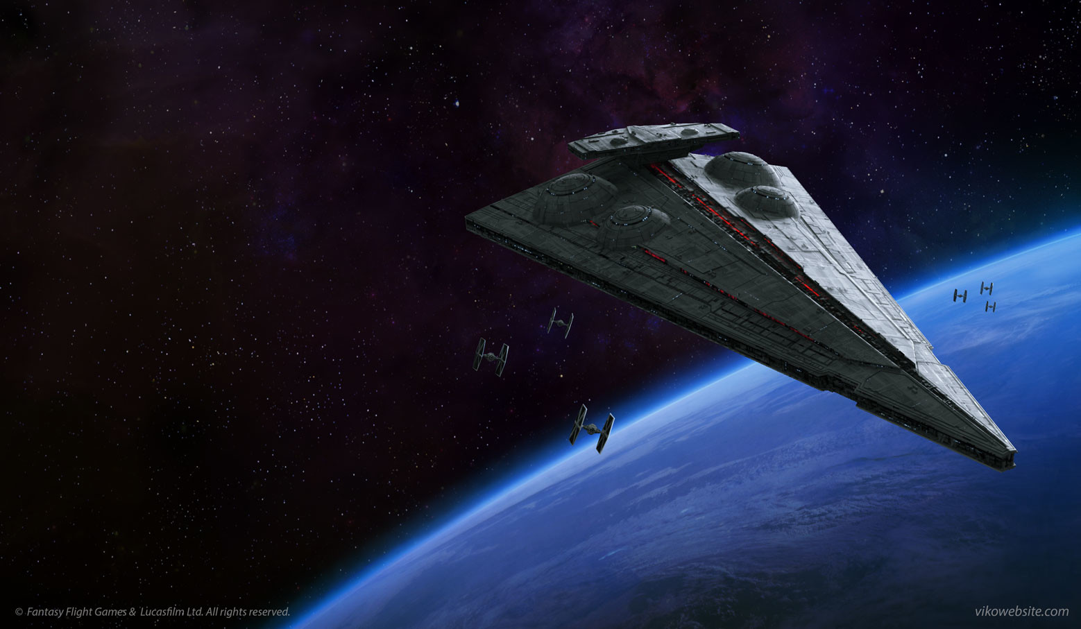 General 1558x907 Viko Menezes Star Wars artwork TIE Fighter space