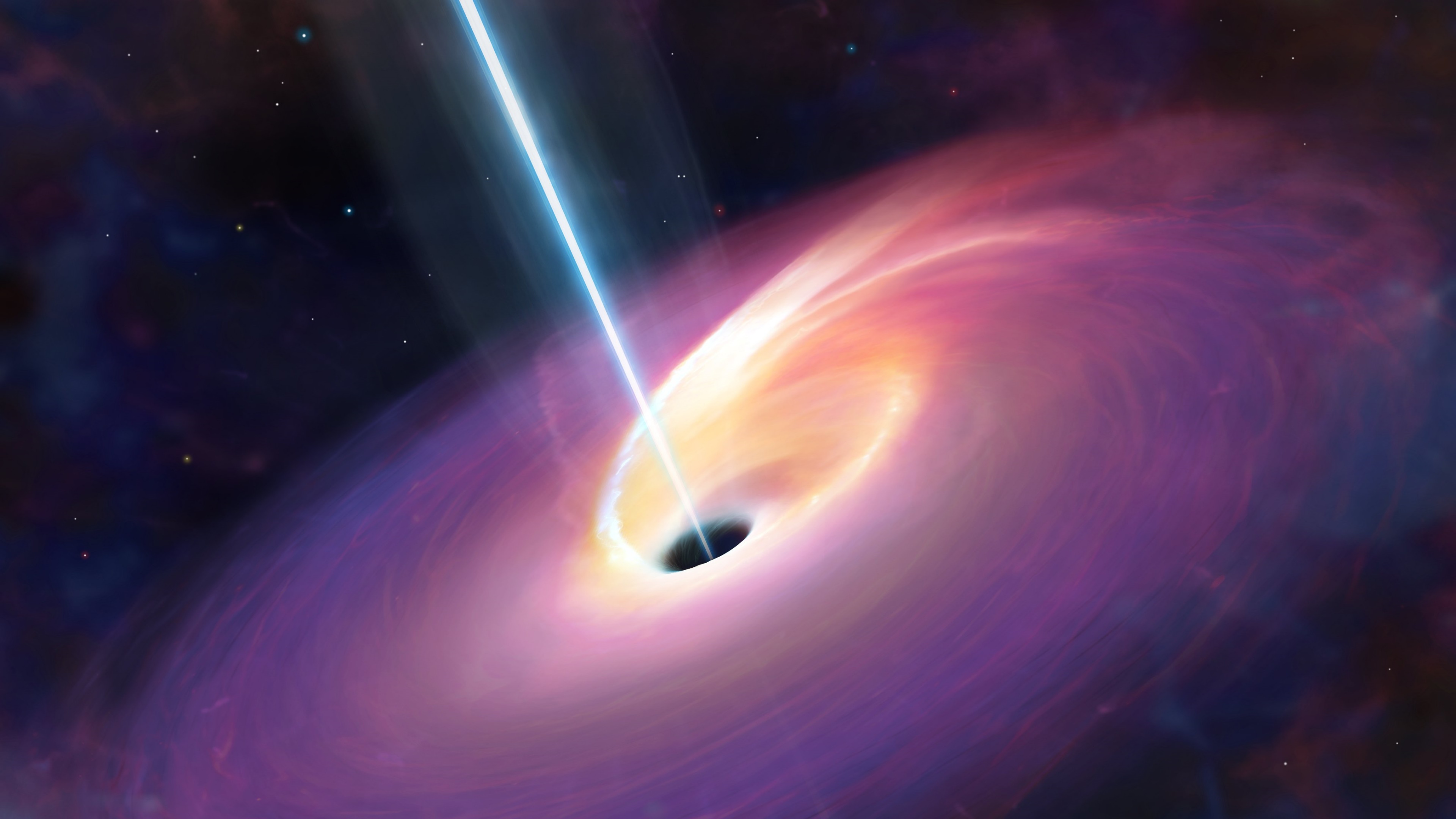 General 3840x2160 black holes space galaxy universe dark space art digital art