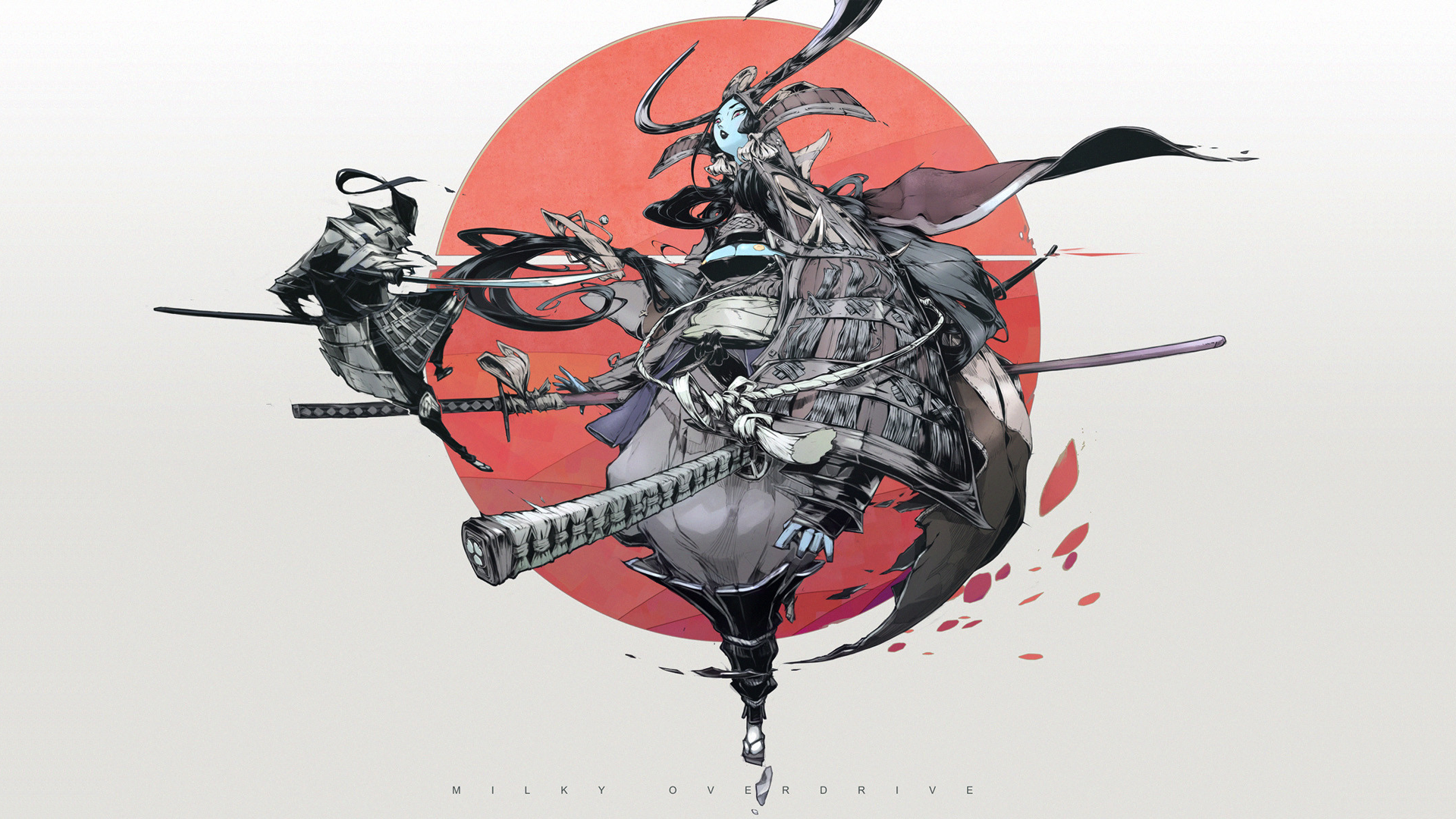 General 1920x1080 Japan samurai katana simple background armor kudaman Tan Zhi Hui
