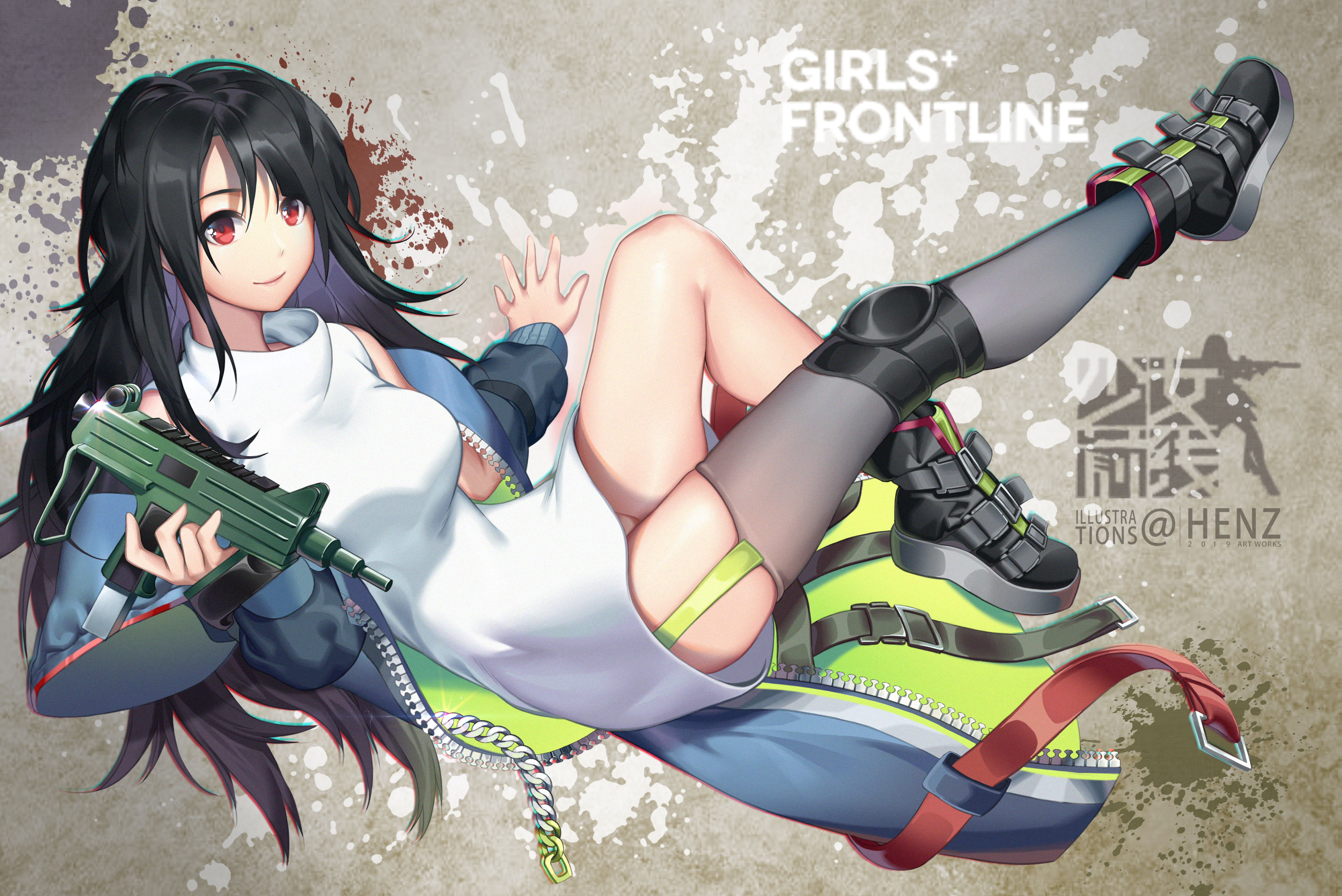 Anime 4084x2728 artwork thigh-highs Girls Frontline C-MS (Girls Frontline) anime girls Henz
