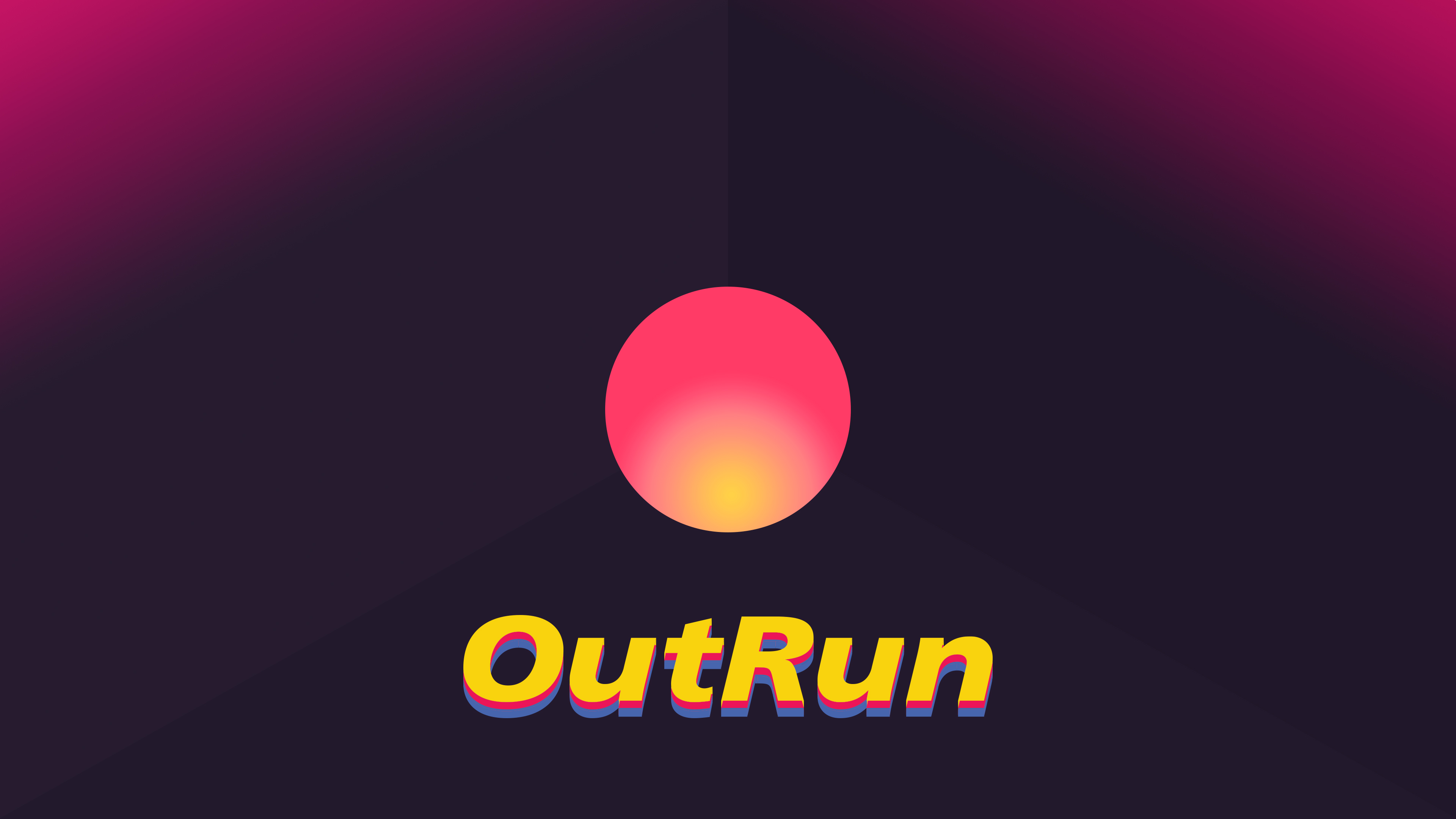 General 3840x2160 OutRun minimalism gradient typography
