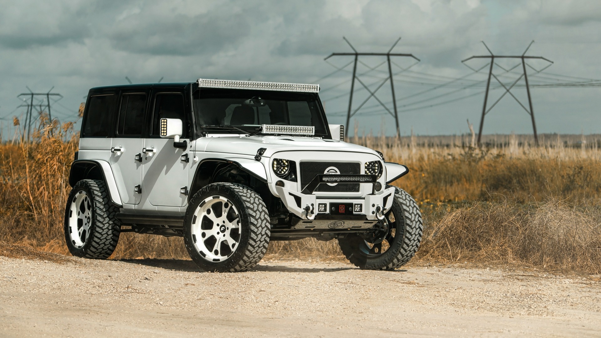 General 1920x1080 car Jeep white cars offroad colored wheels American cars Stellantis