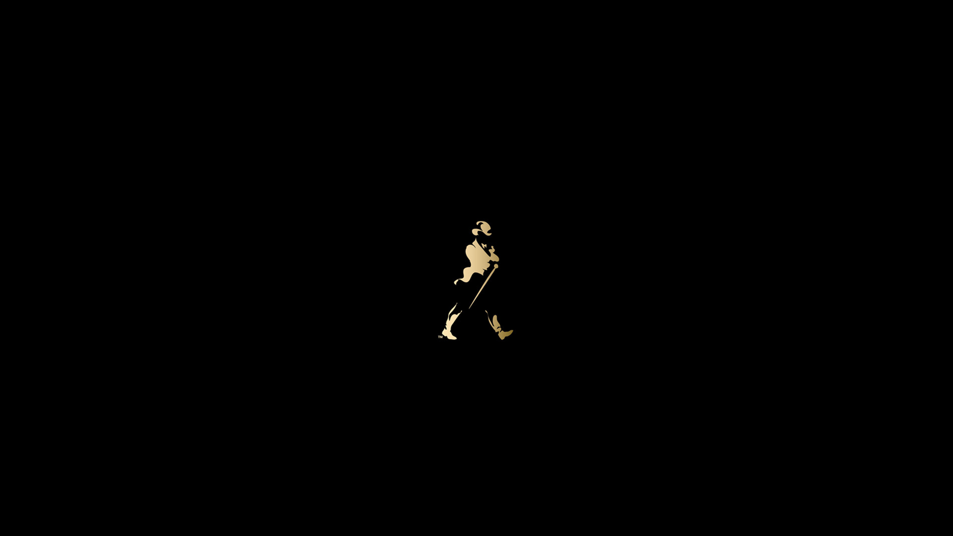 General 1920x1080 minimalism monochrome black background walking Johnnie Walker logo whiskey original characters simple background men brand