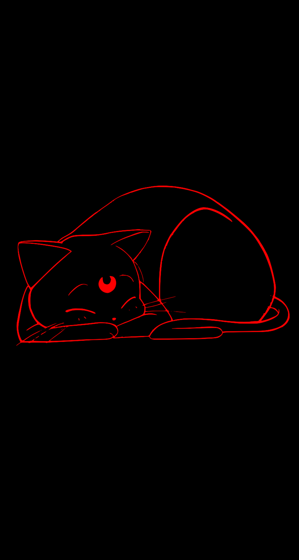 Anime 1024x1920 cats red Moon animals Sailor Moon portrait display anime simple background black background minimalism