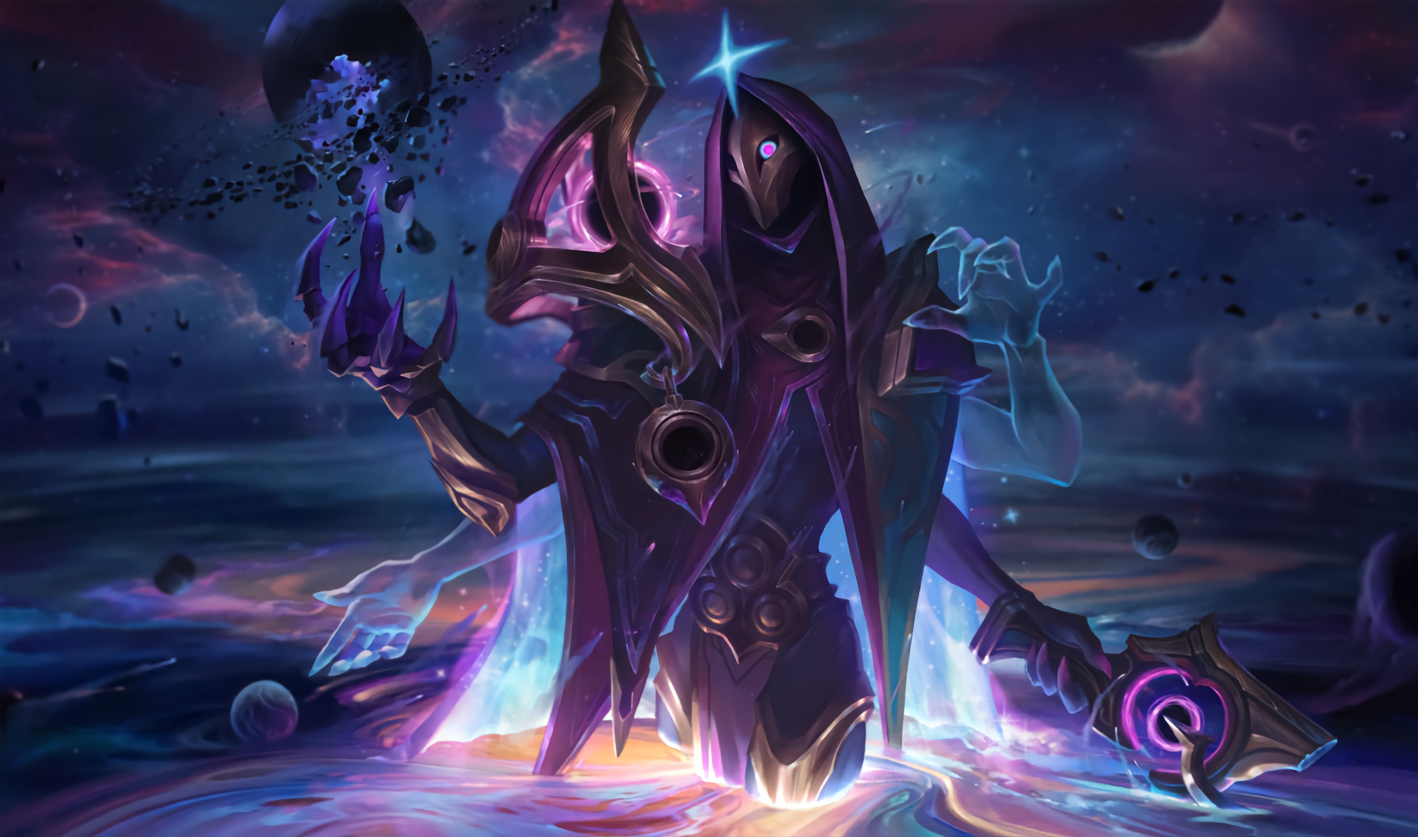 General 4860x2868 Jhin League of Legends PC gaming fantasy art GZG Jhin (League of Legends) Dark Cosmic (League of Legends) Riot Games 4K Cosmic (League of Legends)
