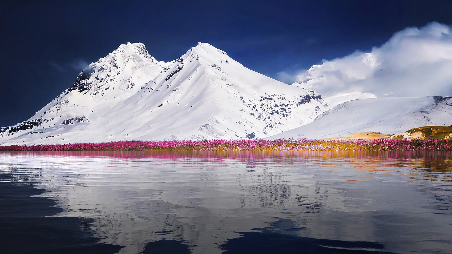 General 1920x1080 mountains snow water landscape snowy mountain