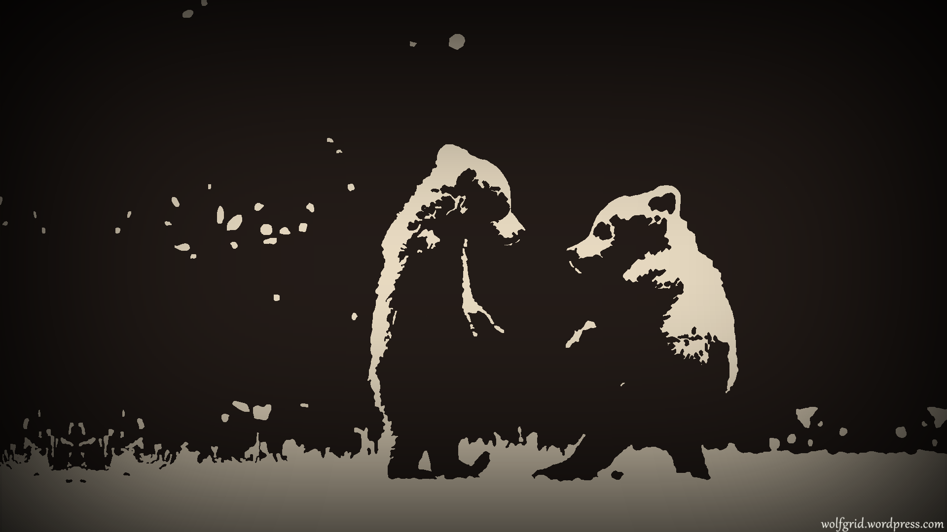 General 1920x1080 simple background artwork bears animals mammals
