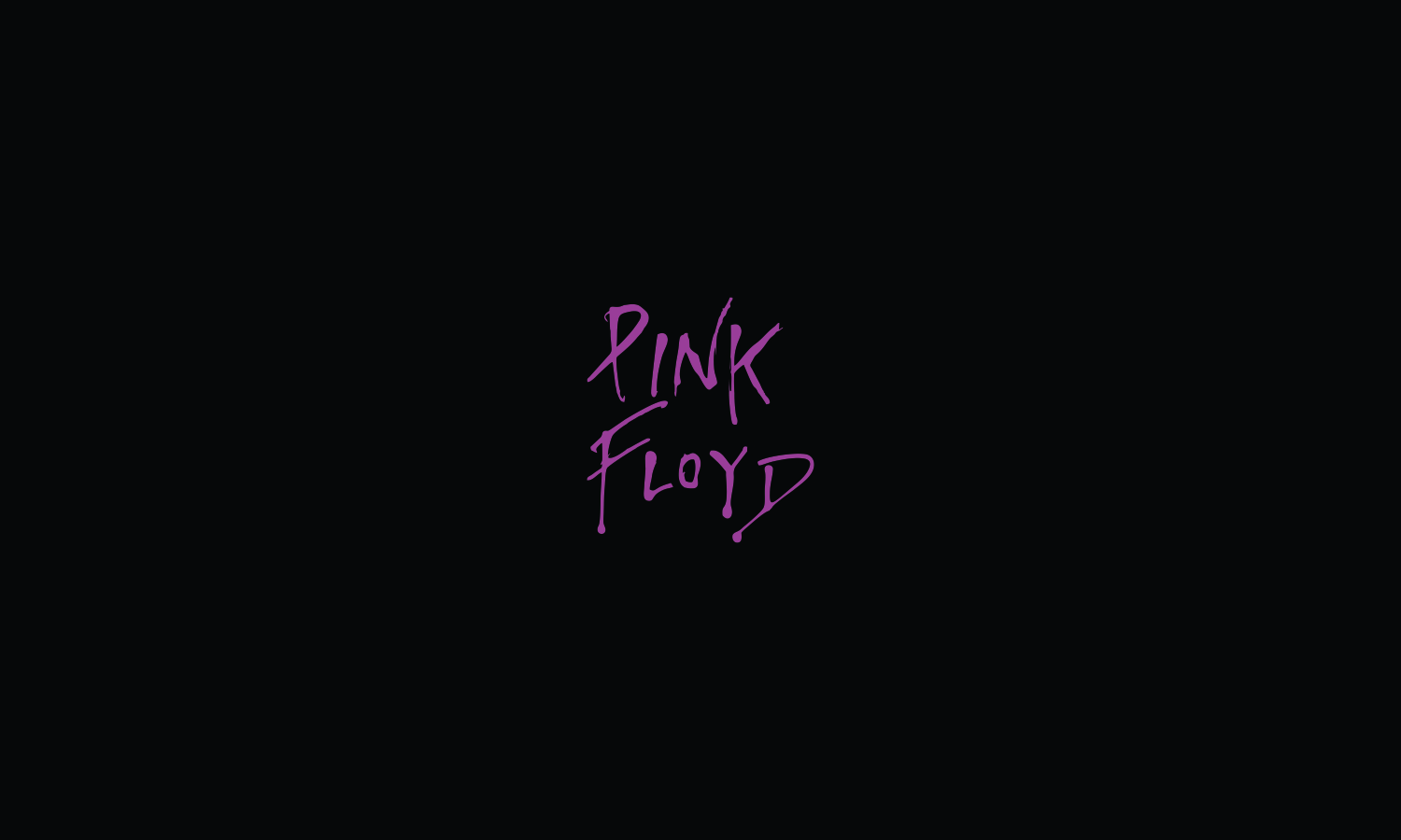 General 1500x900 Pink Floyd minimalism pink black band black background logo