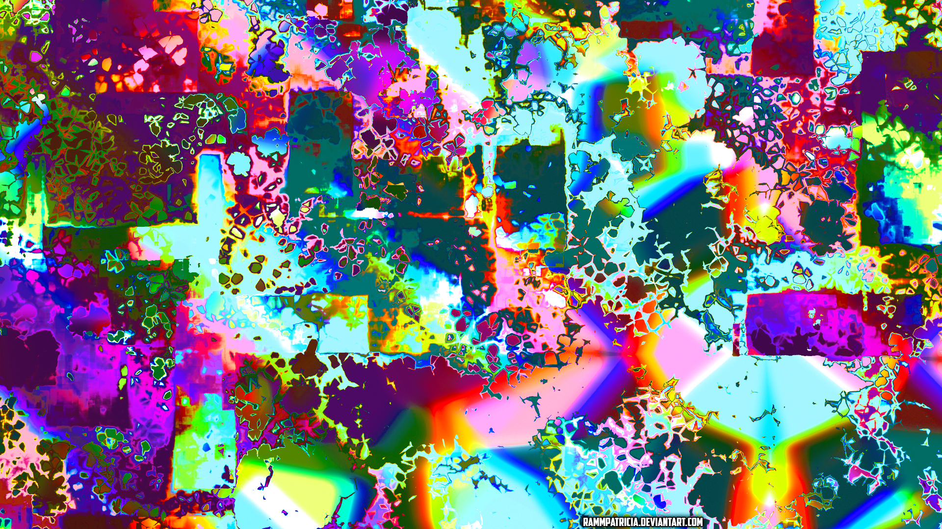 General 1920x1080 digital art RammPatricia iridescent colorful