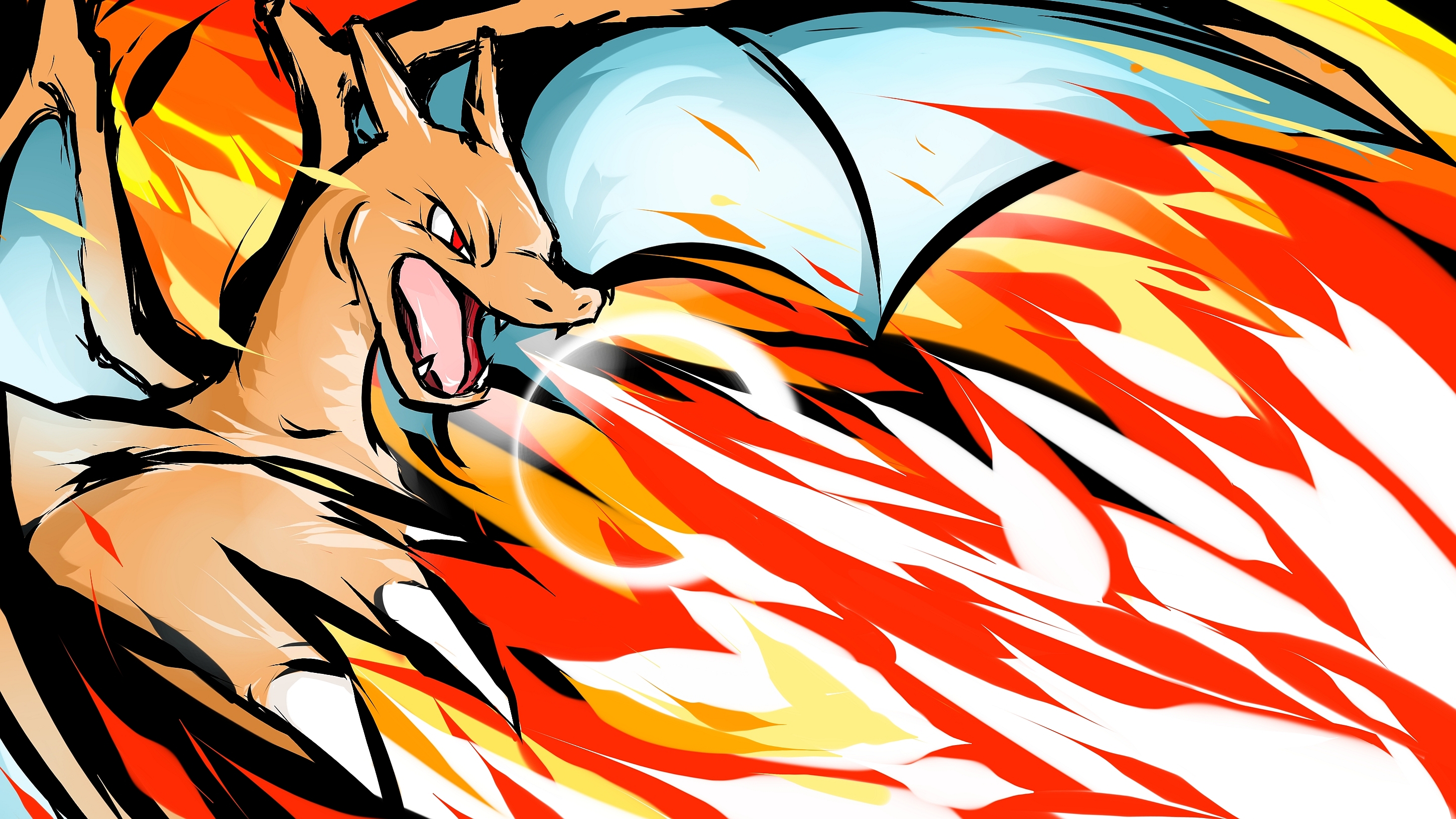 Anime 2900x1631 anime Pokémon Charizard fire dragon