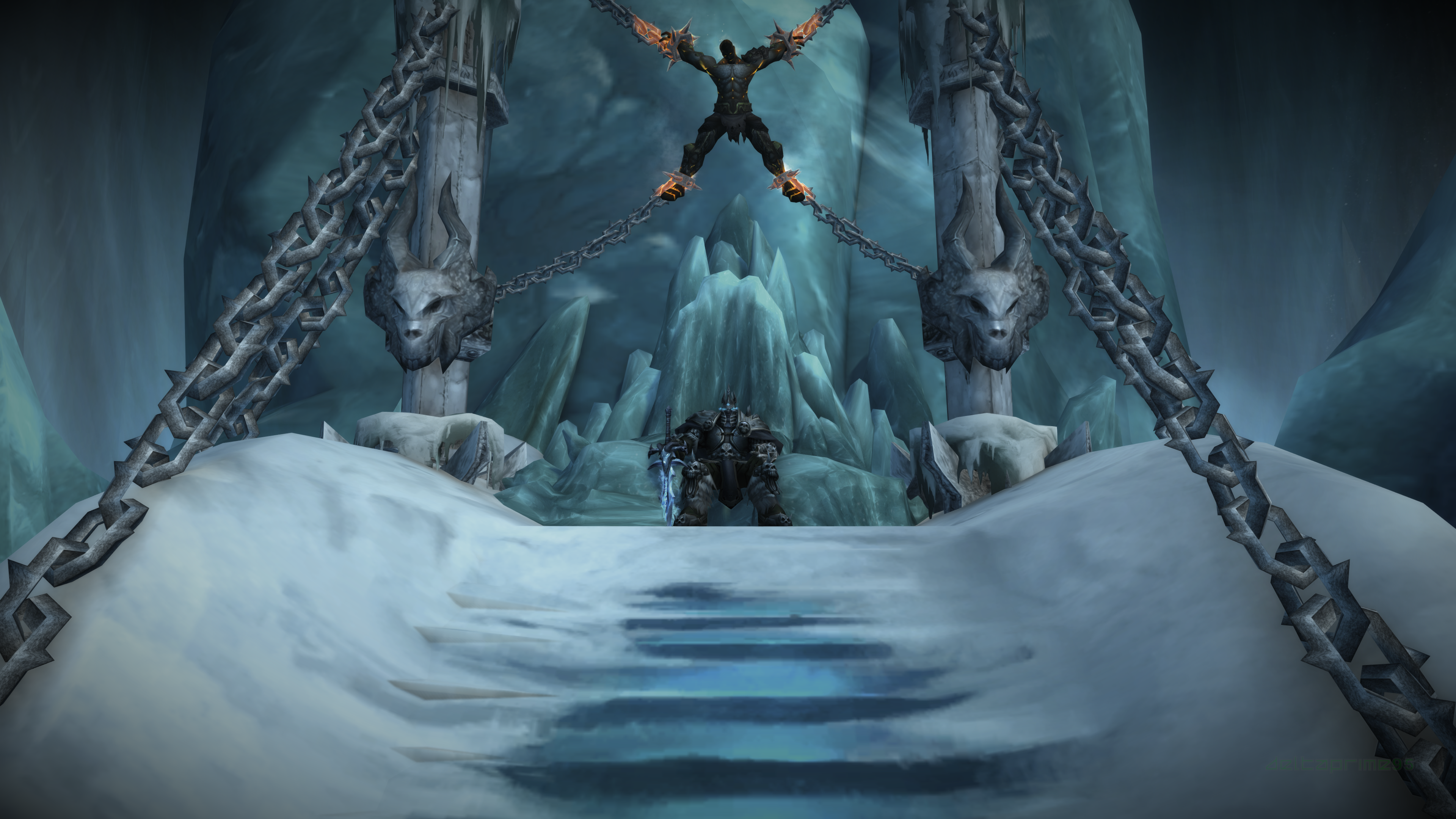 General 3840x2160 World of Warcraft: Wrath of the Lich King Arthas Menethil Bolvar Fordragon Icecrown Citadel The Frozen Throne PC gaming screen shot The Lich King Raid