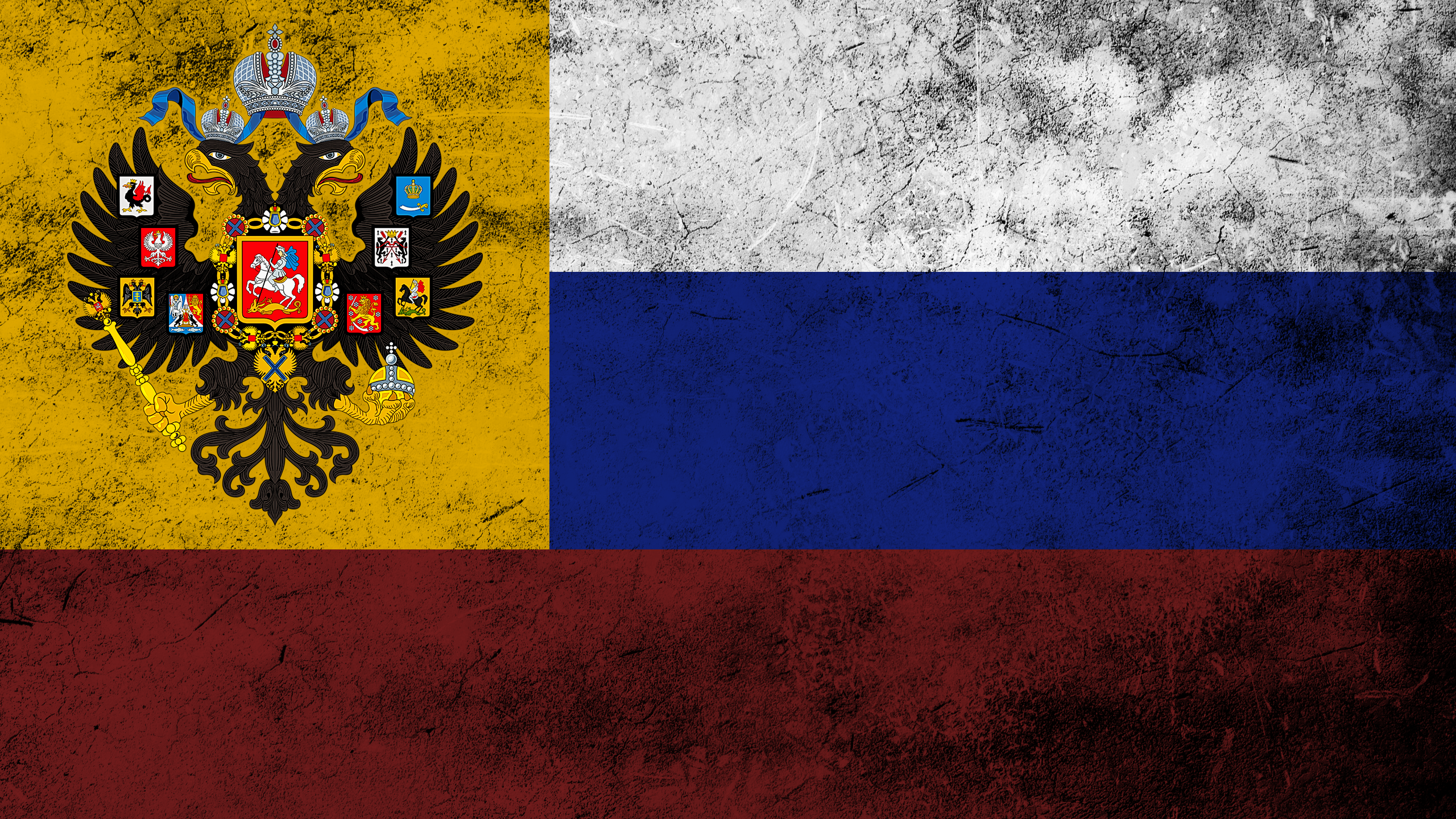 General 2560x1440 flag Russia russian empire grunge digital art