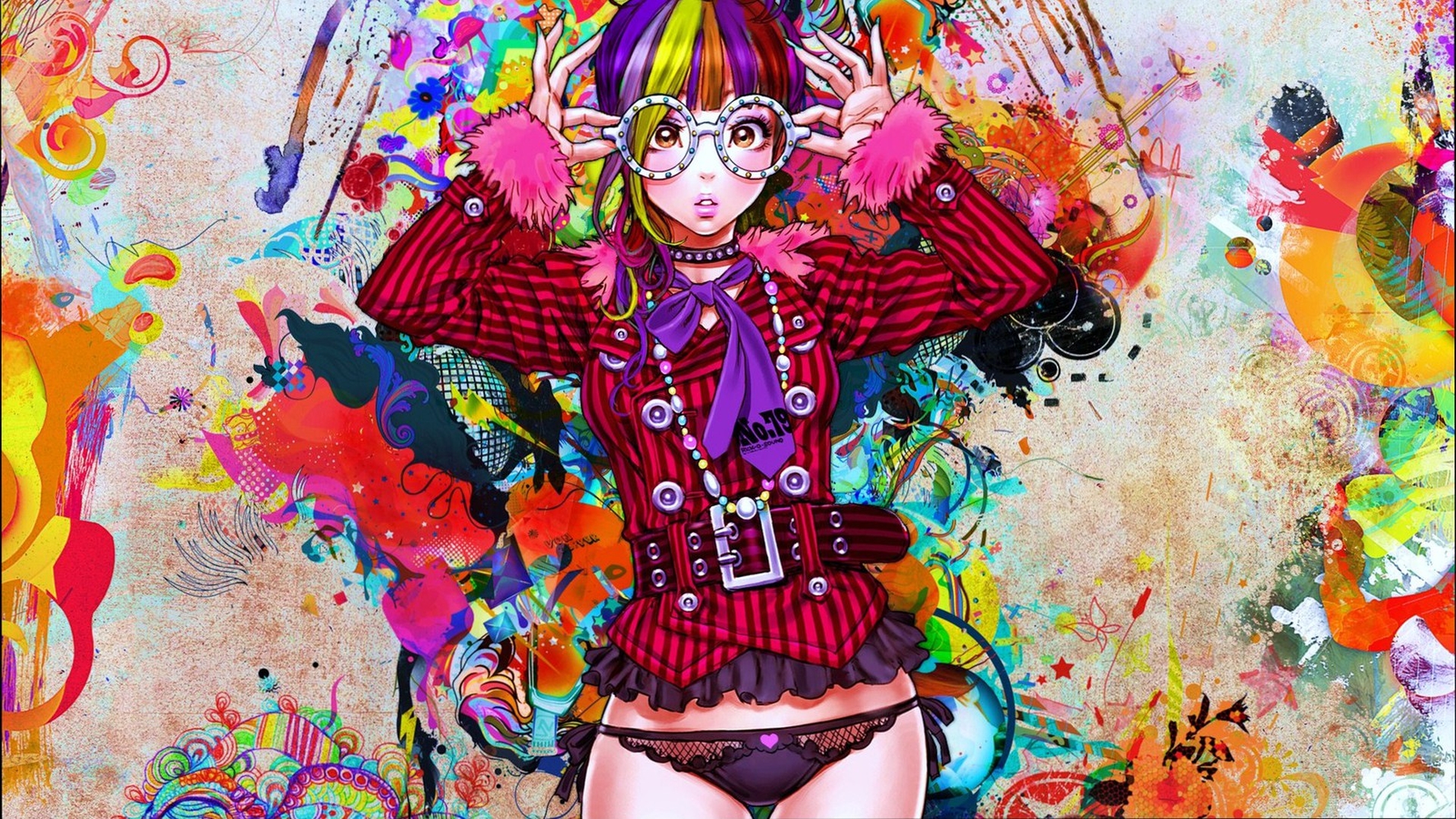 Psychedelic Anime Spectacle-Artwork by @Blue Kitsune AI