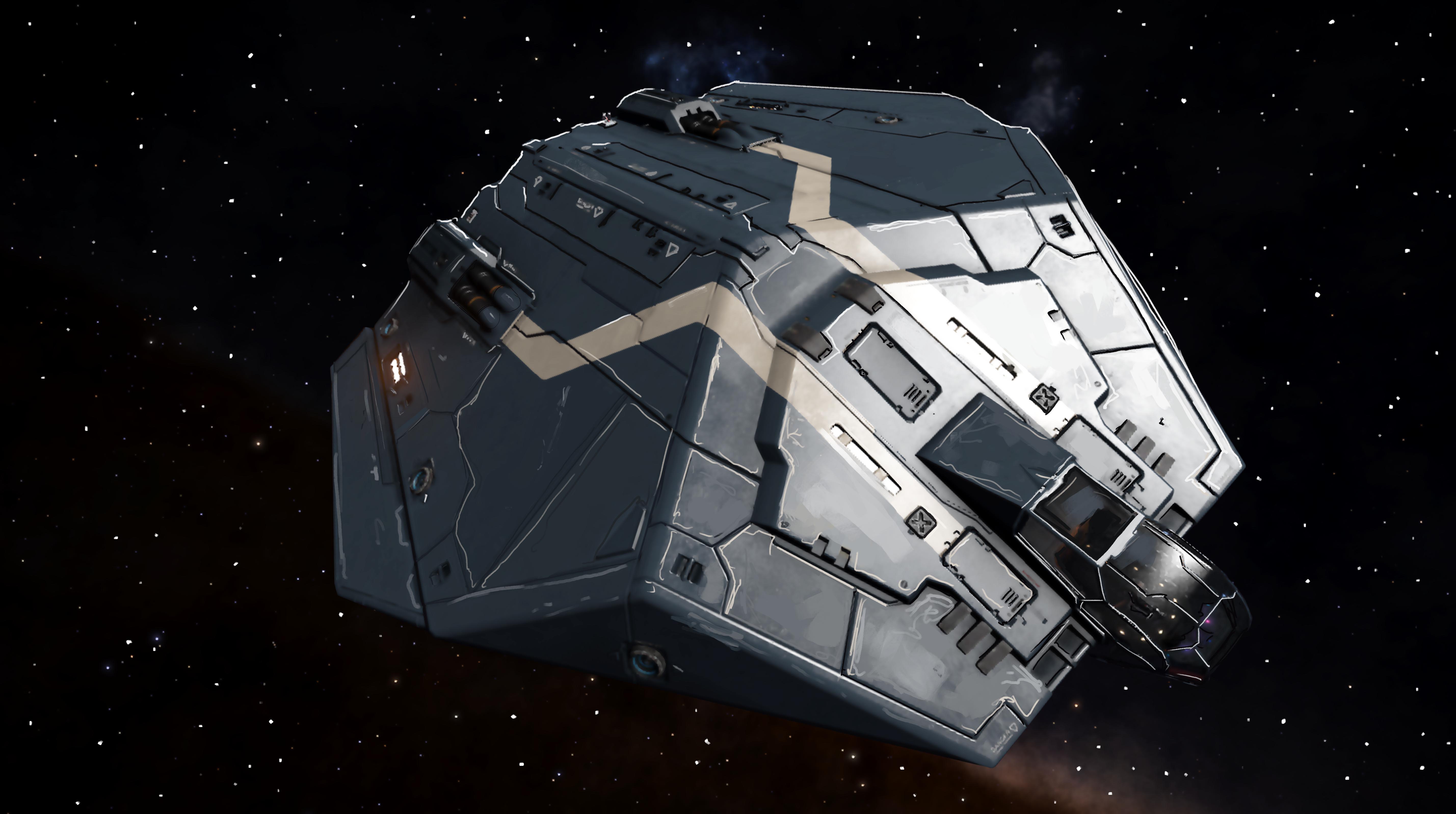 General 5714x3194 Elite: Dangerous science fiction PC gaming spaceship vehicle video game art Kev-Art