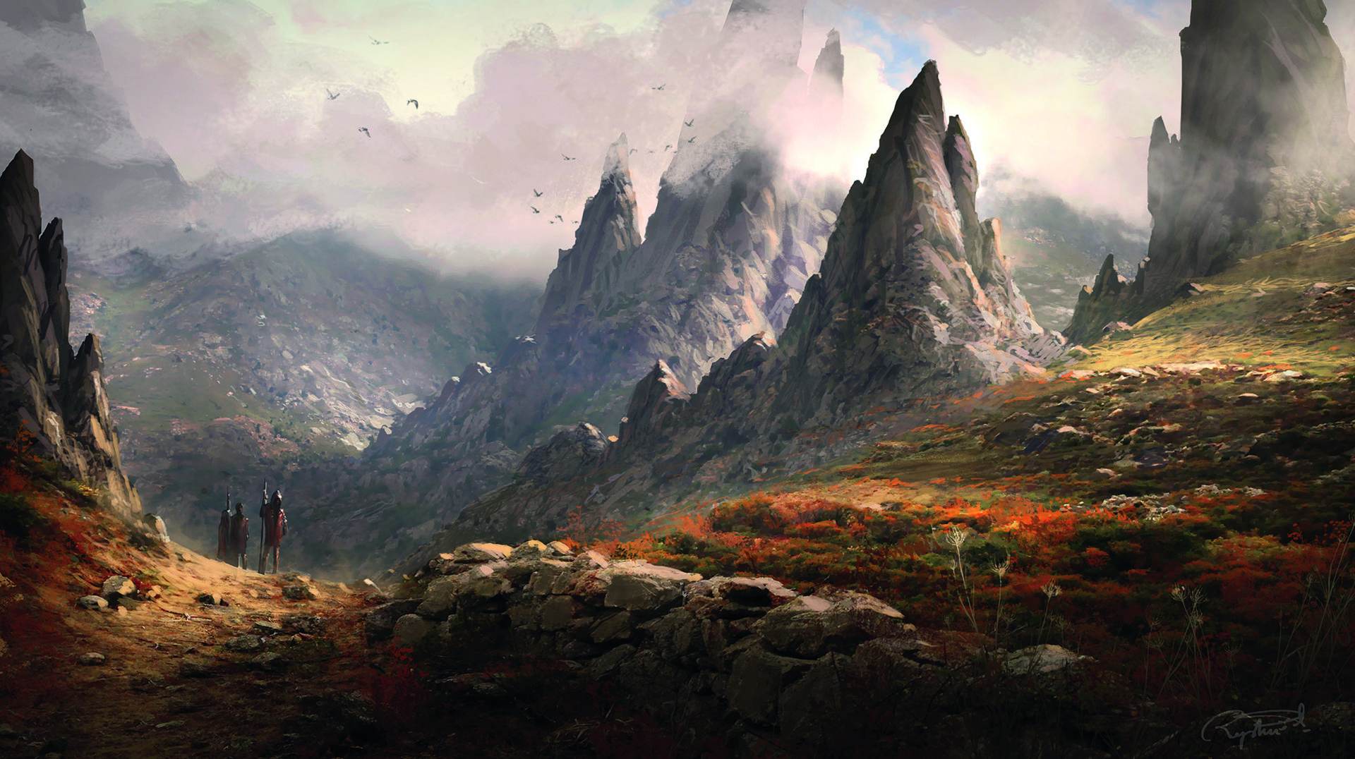 General 1920x1076 landscape mountains artwork digital art fantasy art