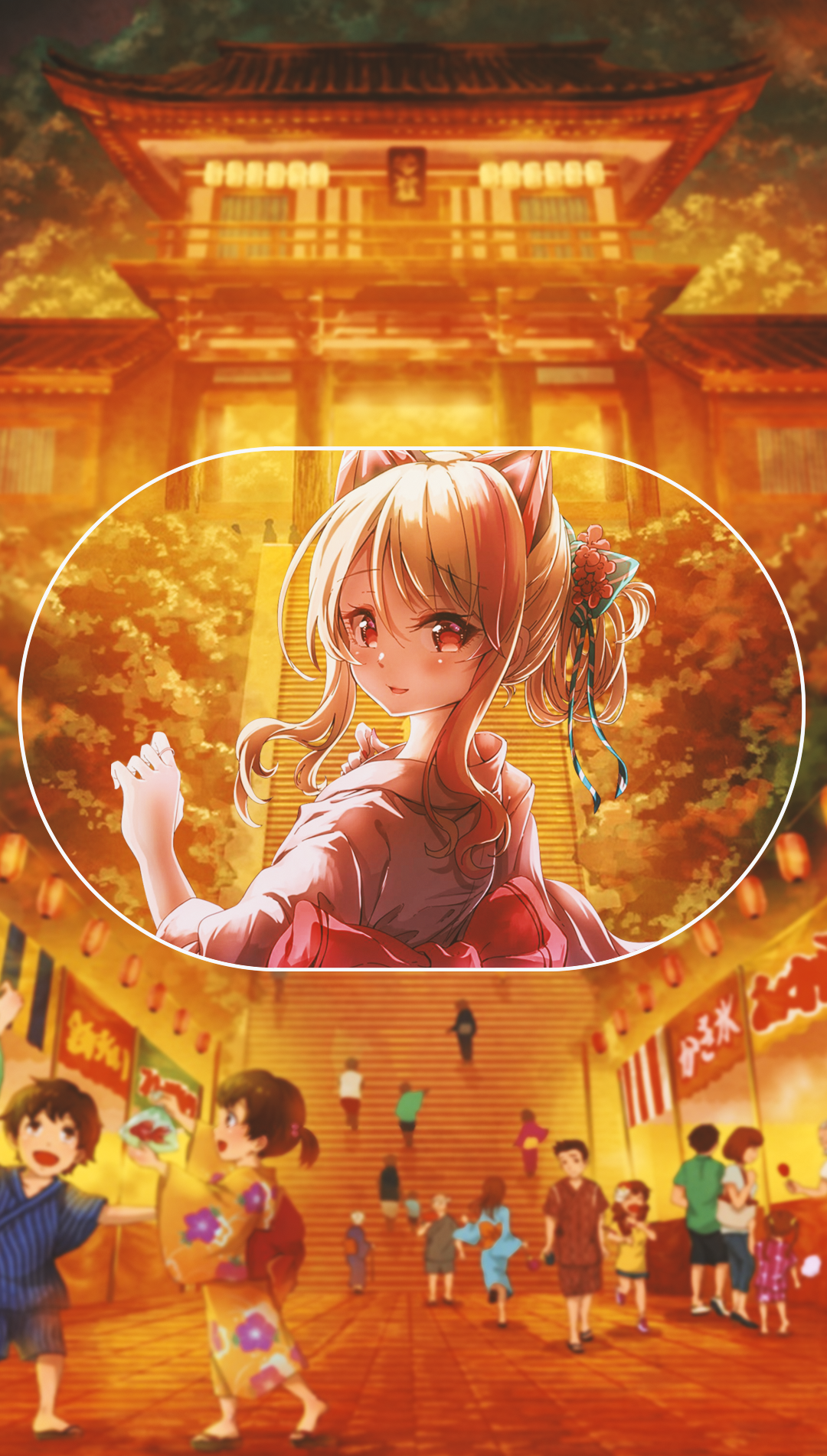 Anime 1080x1902 anime anime girls picture-in-picture blonde red eyes