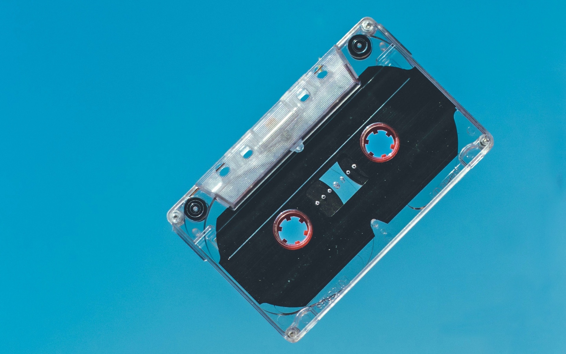General 1920x1200 minimalism blue background cassette blue simple background music