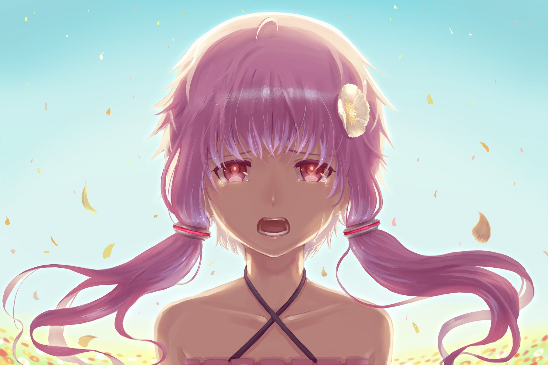 Anime 1800x1200 crying pink hair anime girls anime