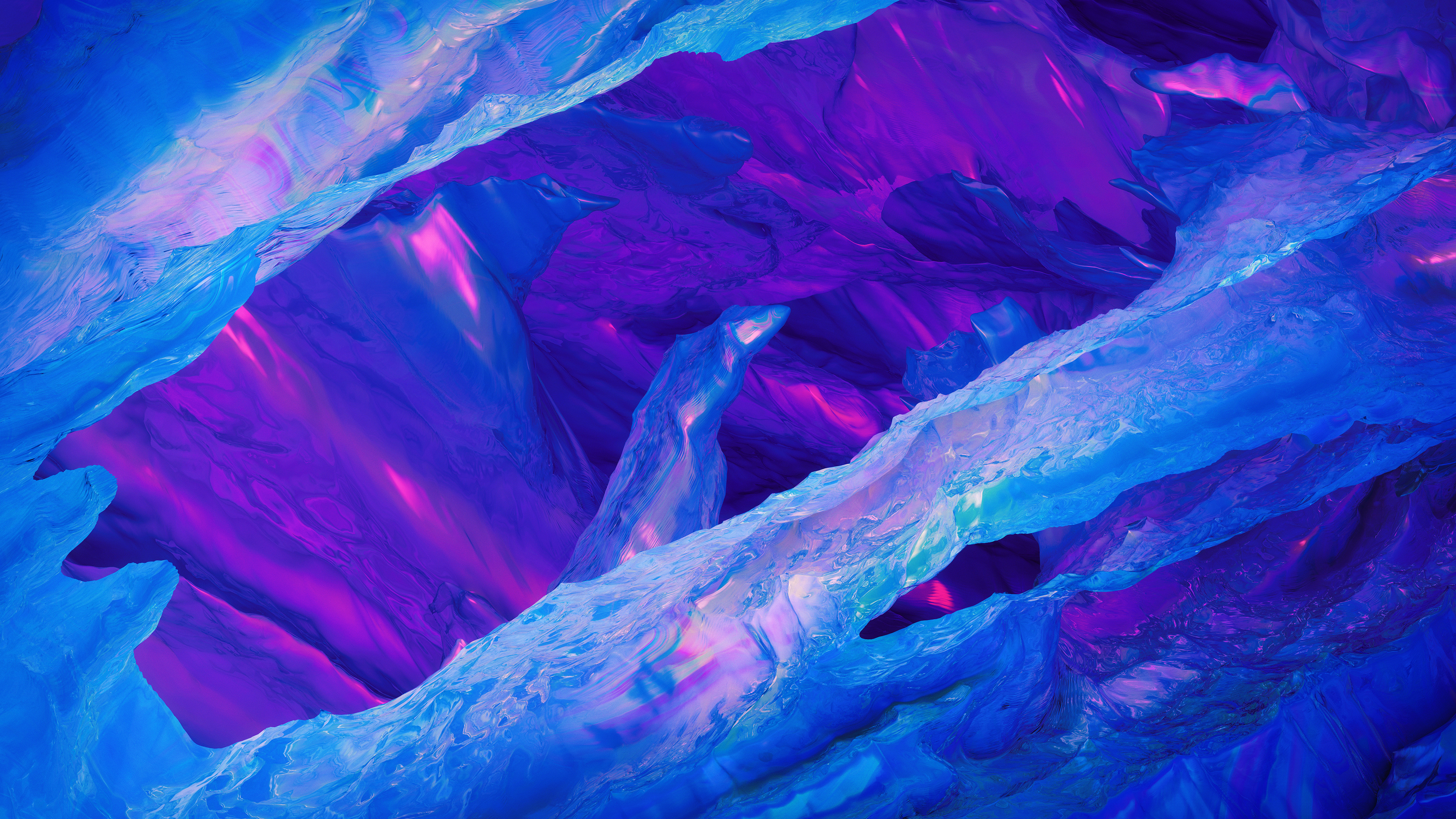 General 3840x2160 abstract blue ice purple crystal  Hampus Olsson