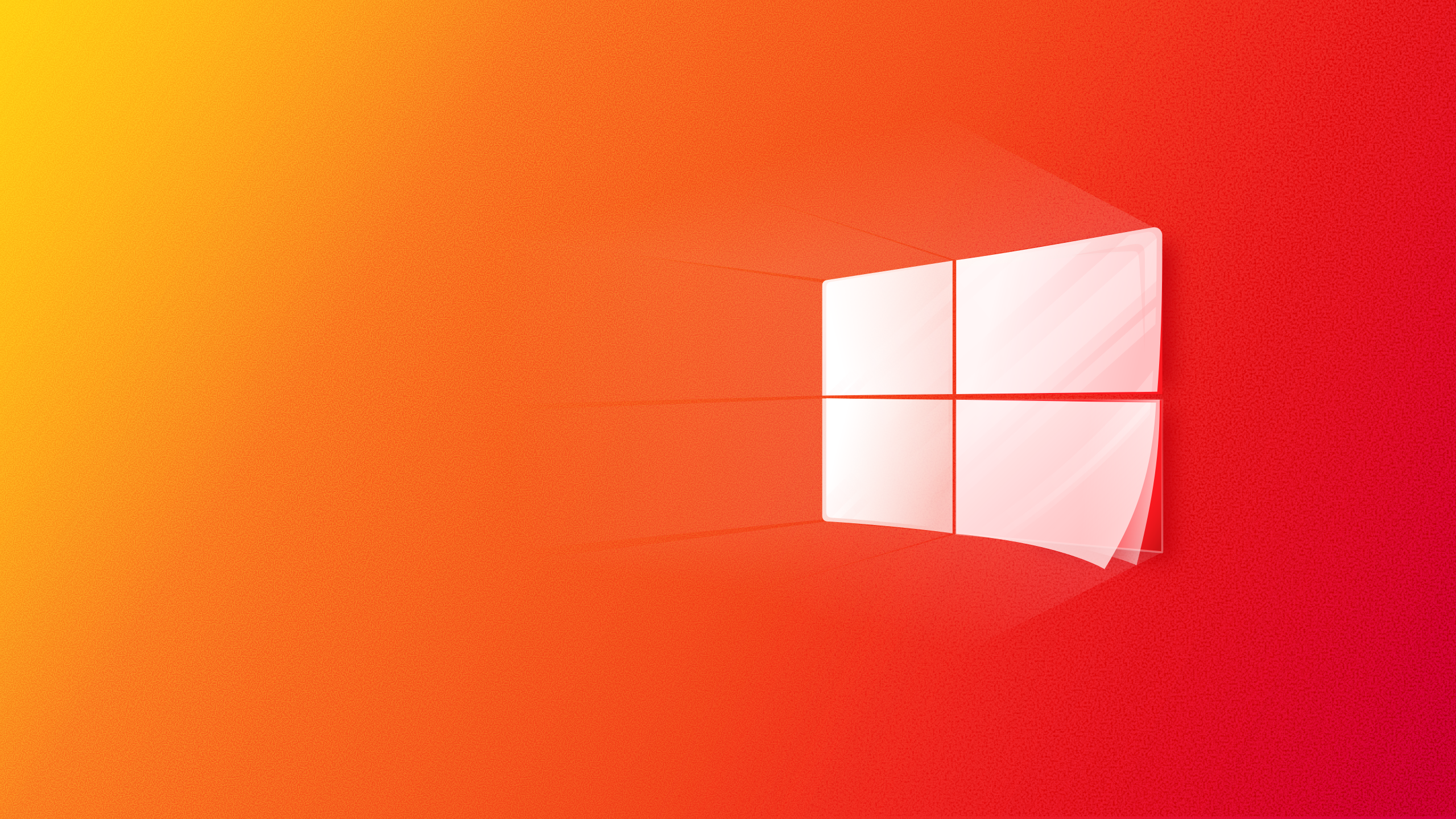 General 2560x1440 vector orange background Microsoft Windows logo operating system digital art simple background
