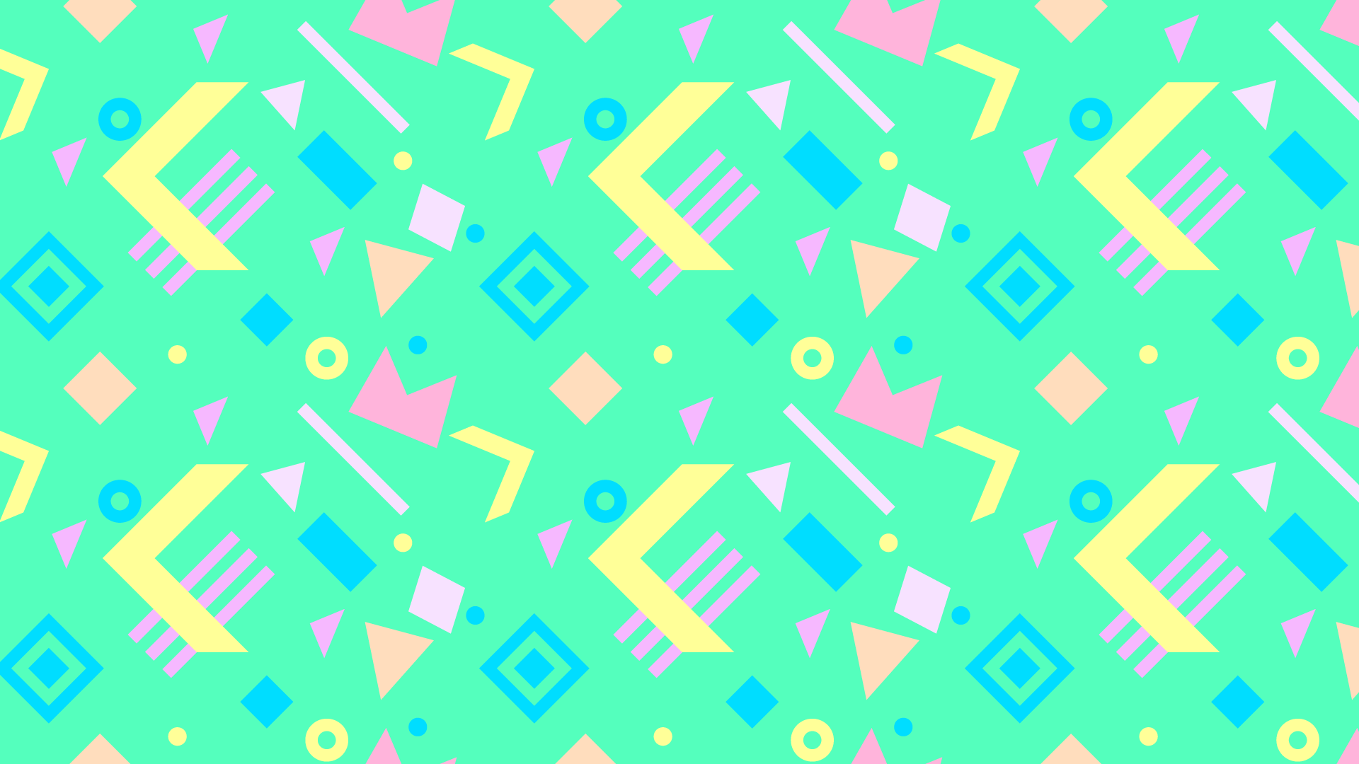 General 1920x1080 Mozilla Firefox 1990s artwork pattern green turquoise colorful