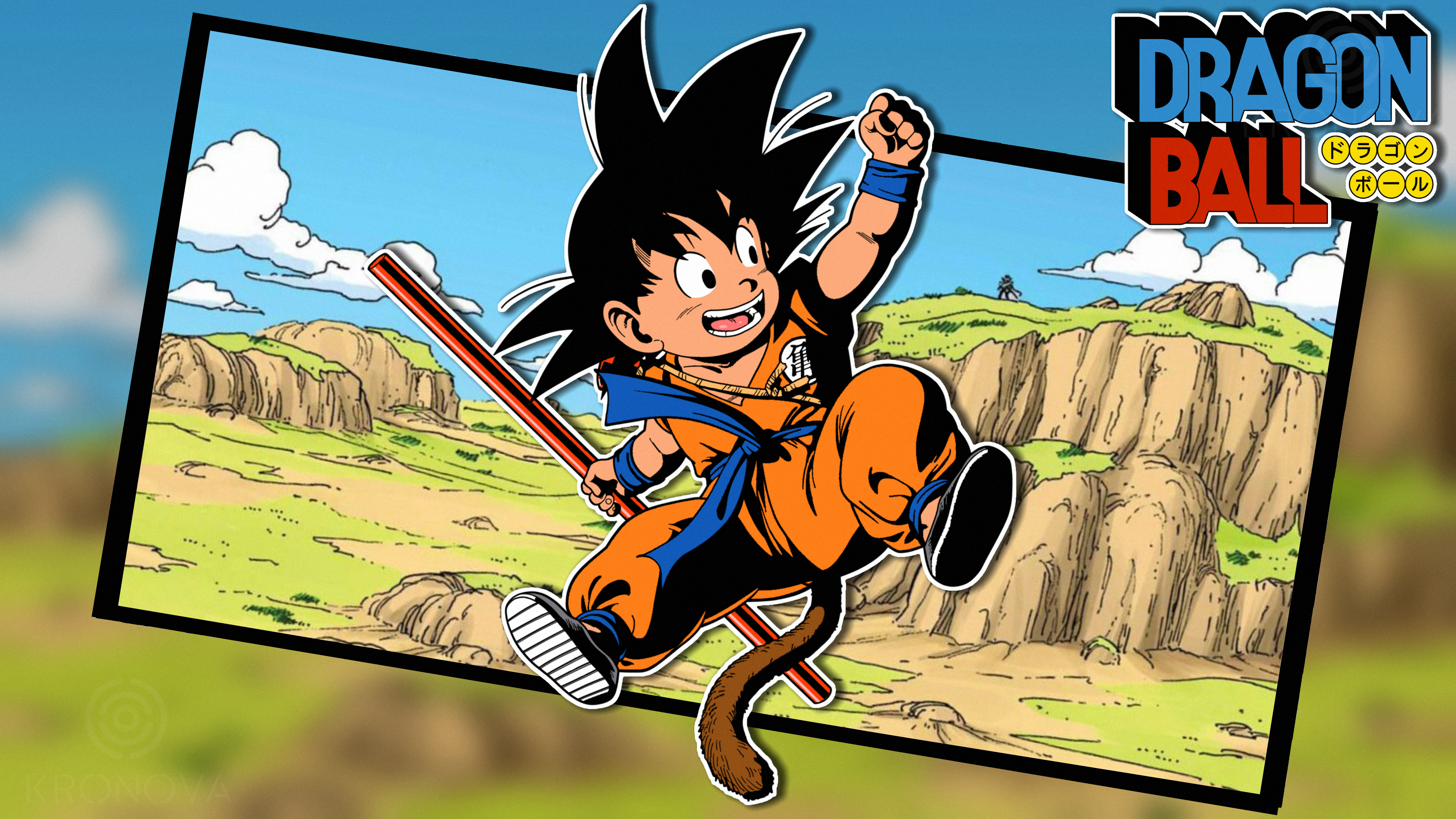 Anime 3840x2160 Dragon Ball Son Goku picture-in-picture anime tail