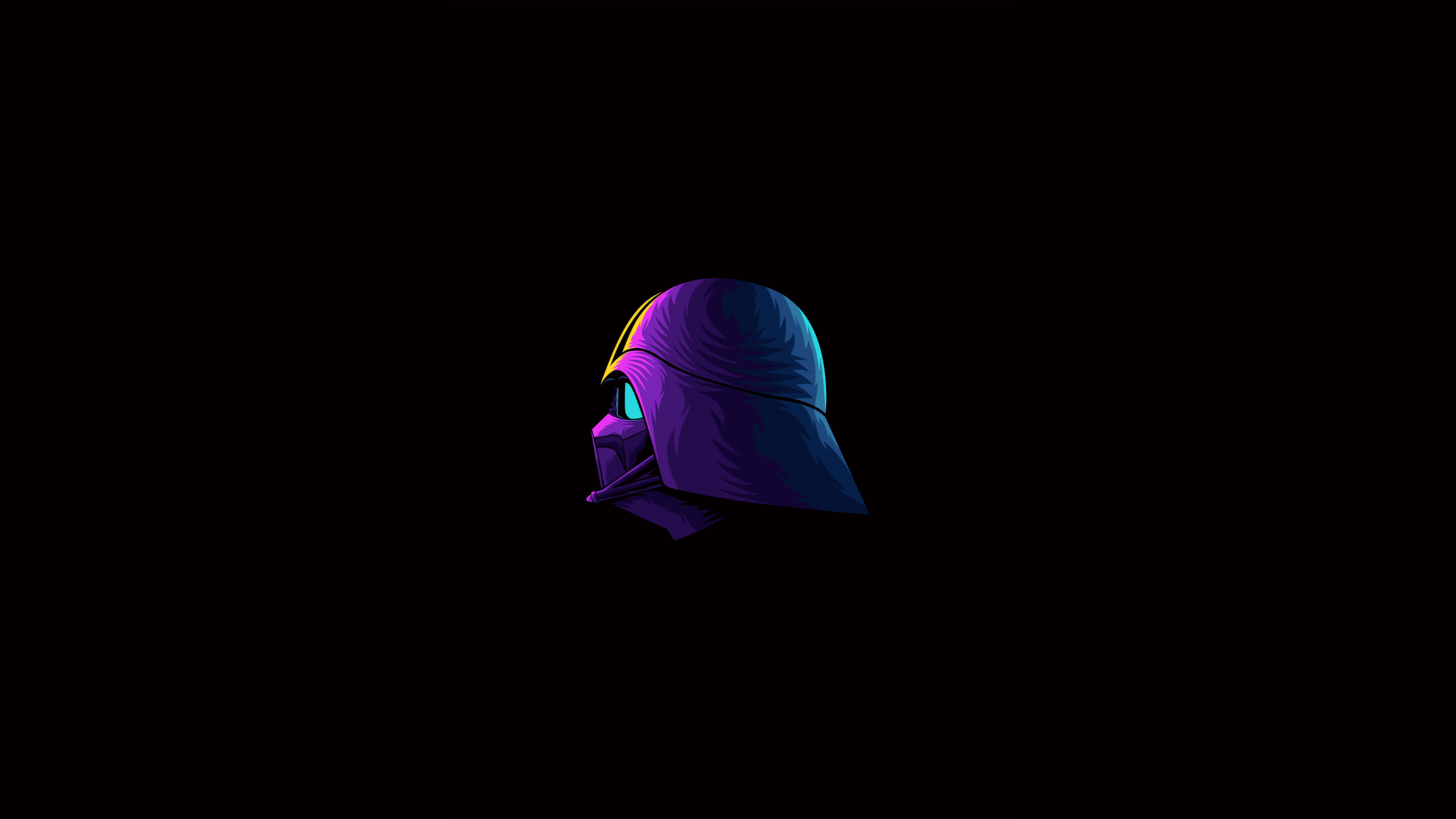General 3840x2160 George Lucas Vectto digital art artwork illustration simple background minimalism black colorful fictional fictional character Darth Vader Star Wars