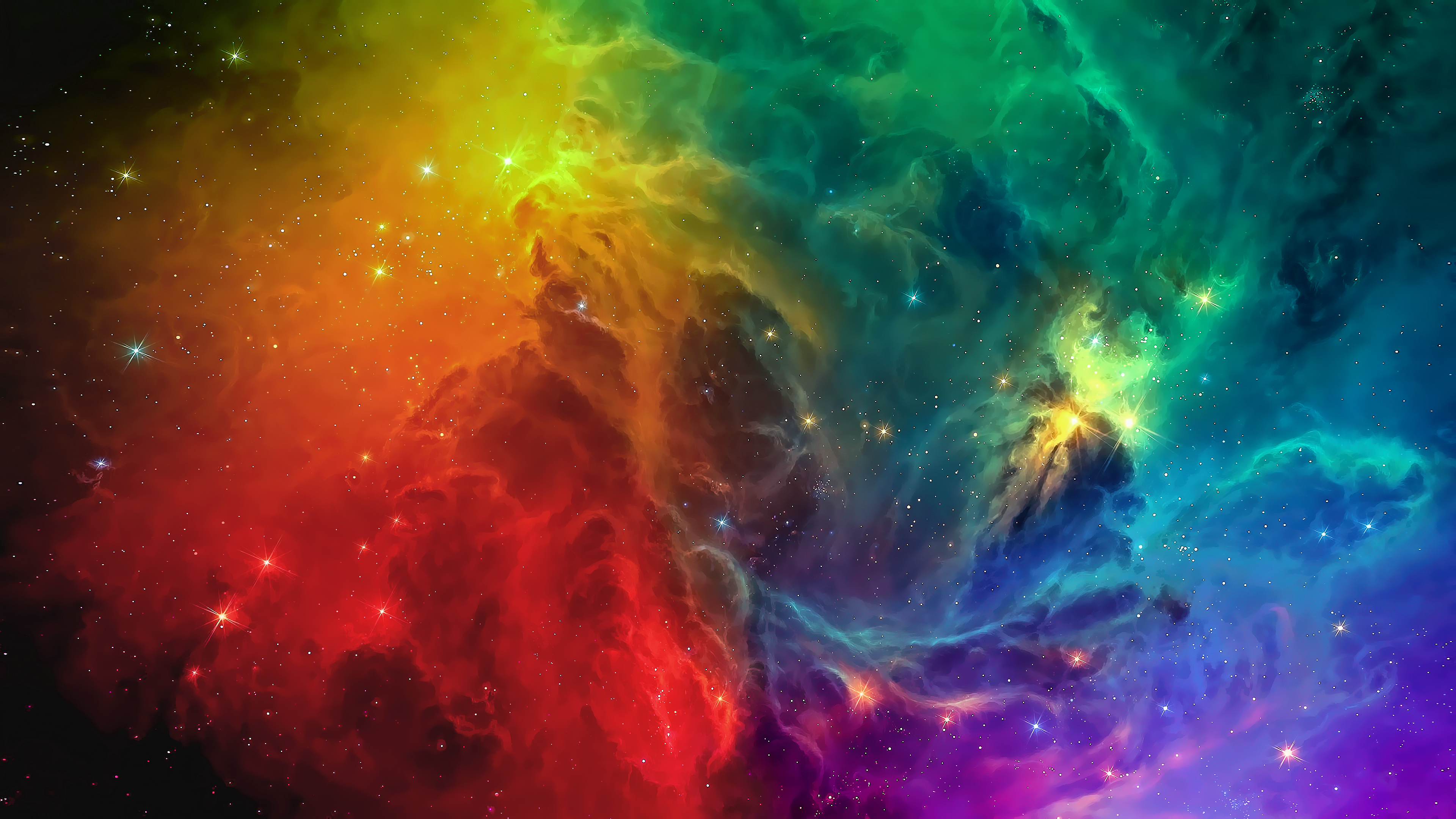 General 3840x2160 galaxy space stars universe spacescapes nebula blue pink space art