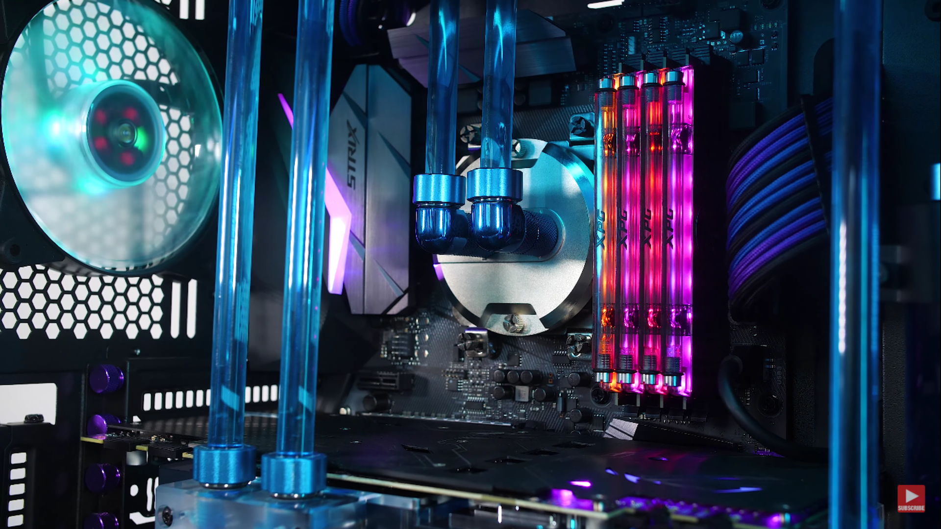 General 1920x1080 PC build water cooling 120MM fan computer hardware technology