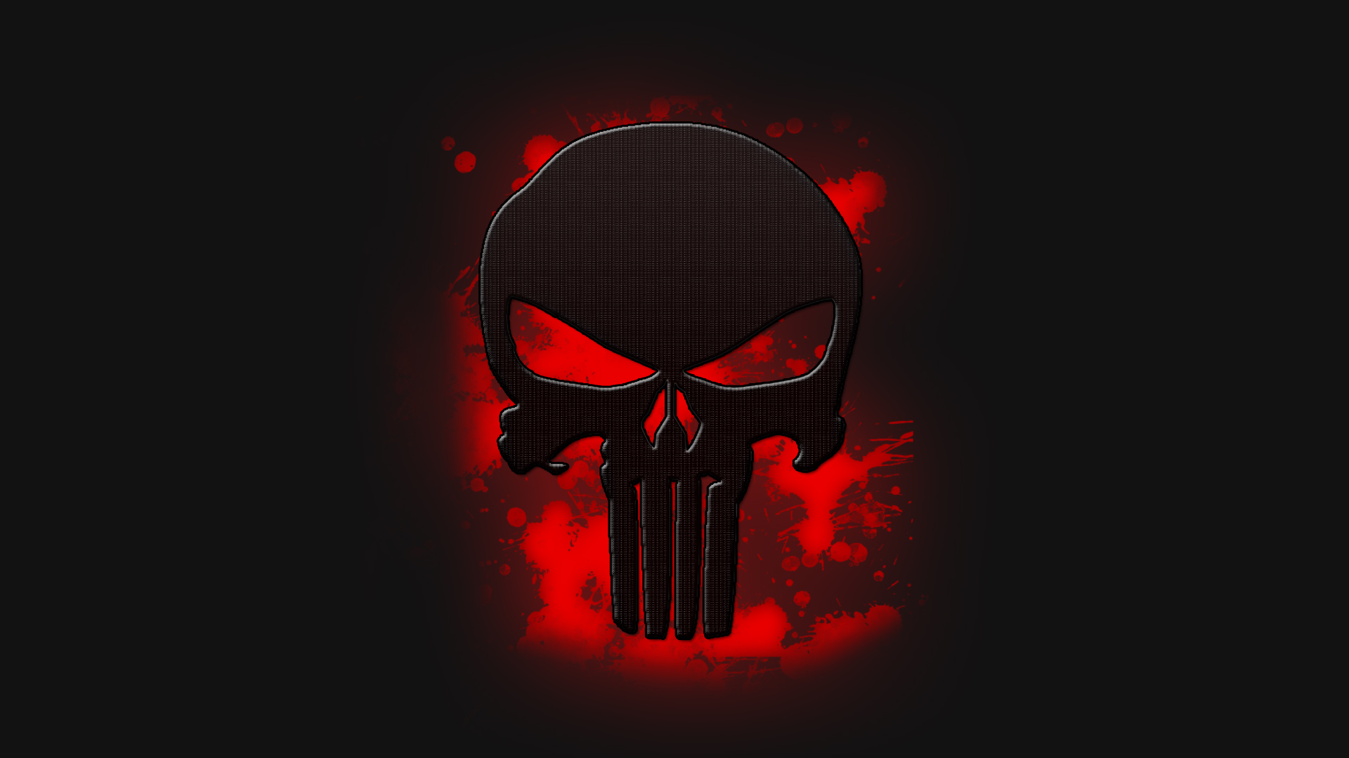General 1920x1080 The Punisher skull blood red artwork red background comics Marvel Comics