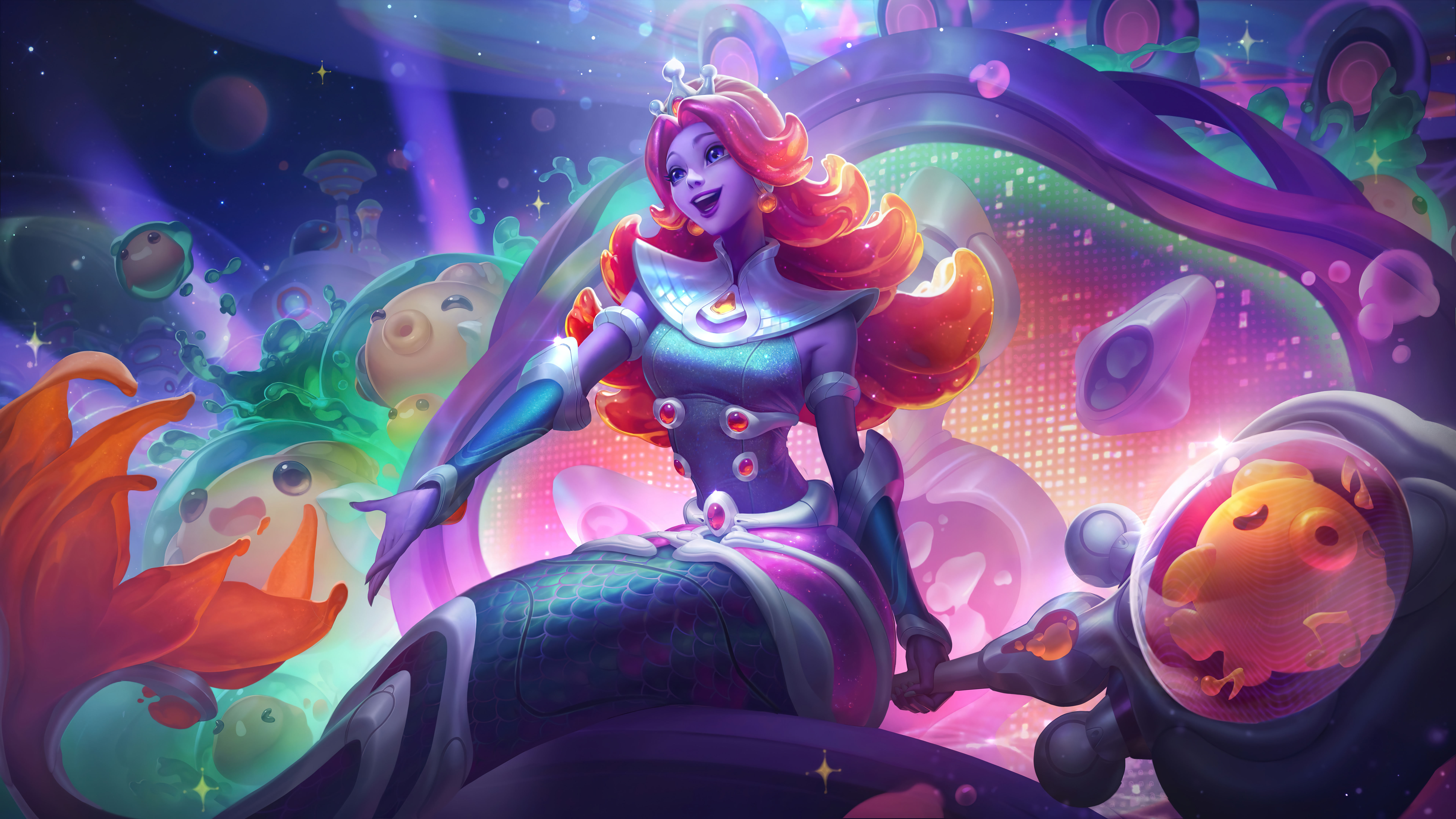 General 7680x4320 Space Groove (League of Legends) Nami (League of Legends) video games GZG 4K Riot Games digital art League of Legends Support (League Of Legends) video game art video game characters video game girls