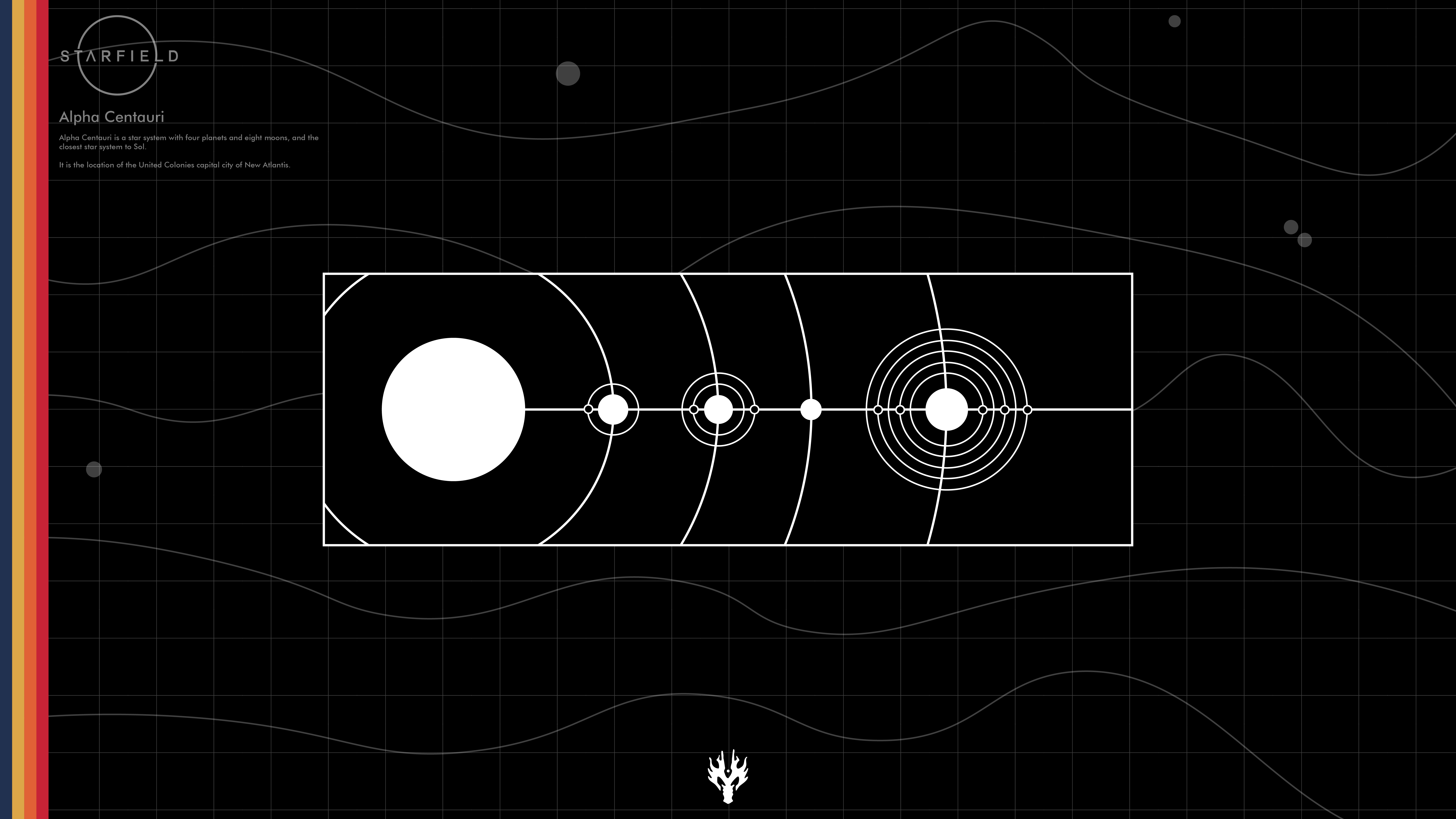 General 8000x4500 NAI Starfield (video game) simple background digital art minimalism black background text