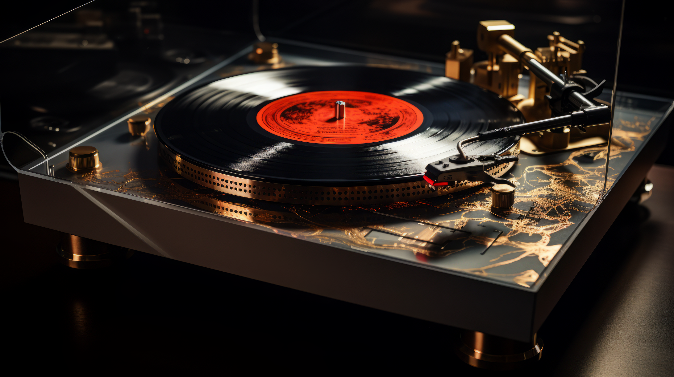 General 2184x1224 AI art record players vinyl music music player turntables digital art