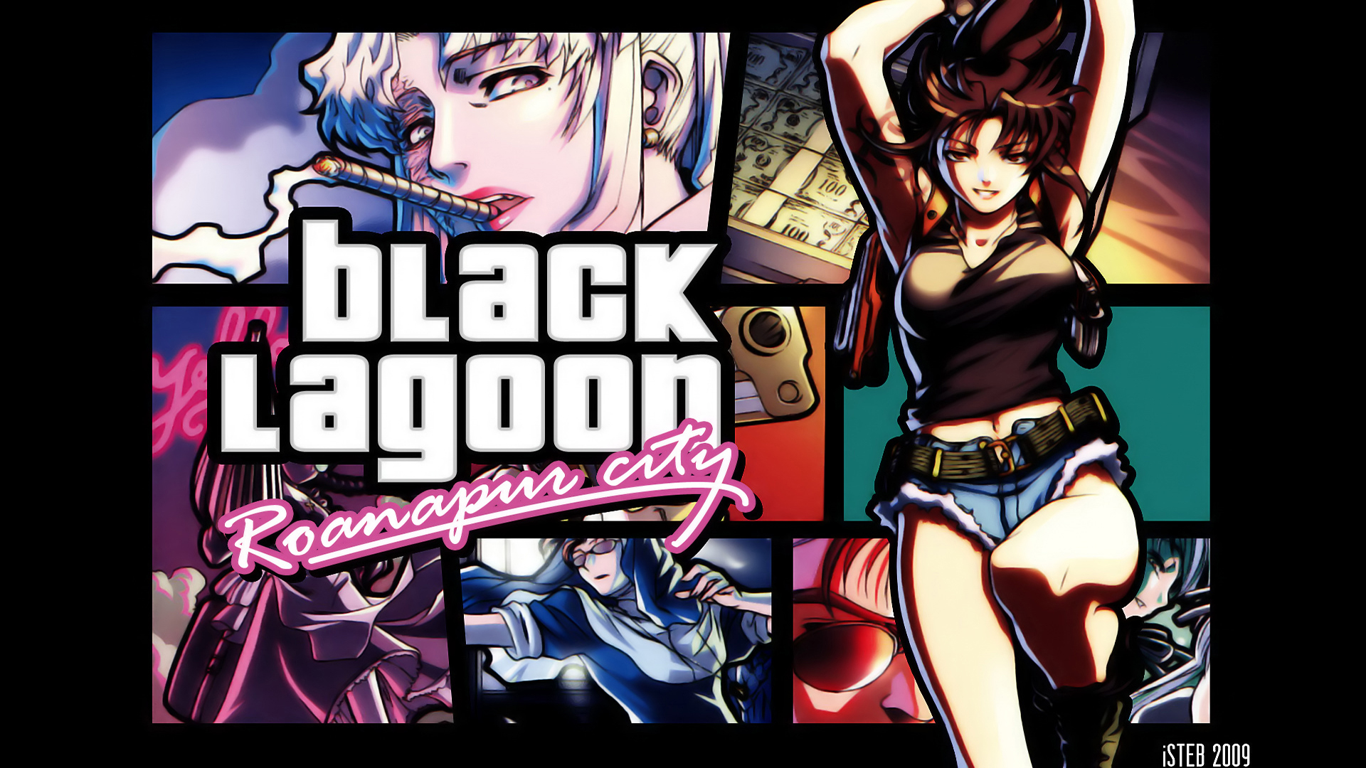 Anime Black Lagoon Revy 4 Canvas Print 40 x 60 cm : Amazon.de: Home &  Kitchen