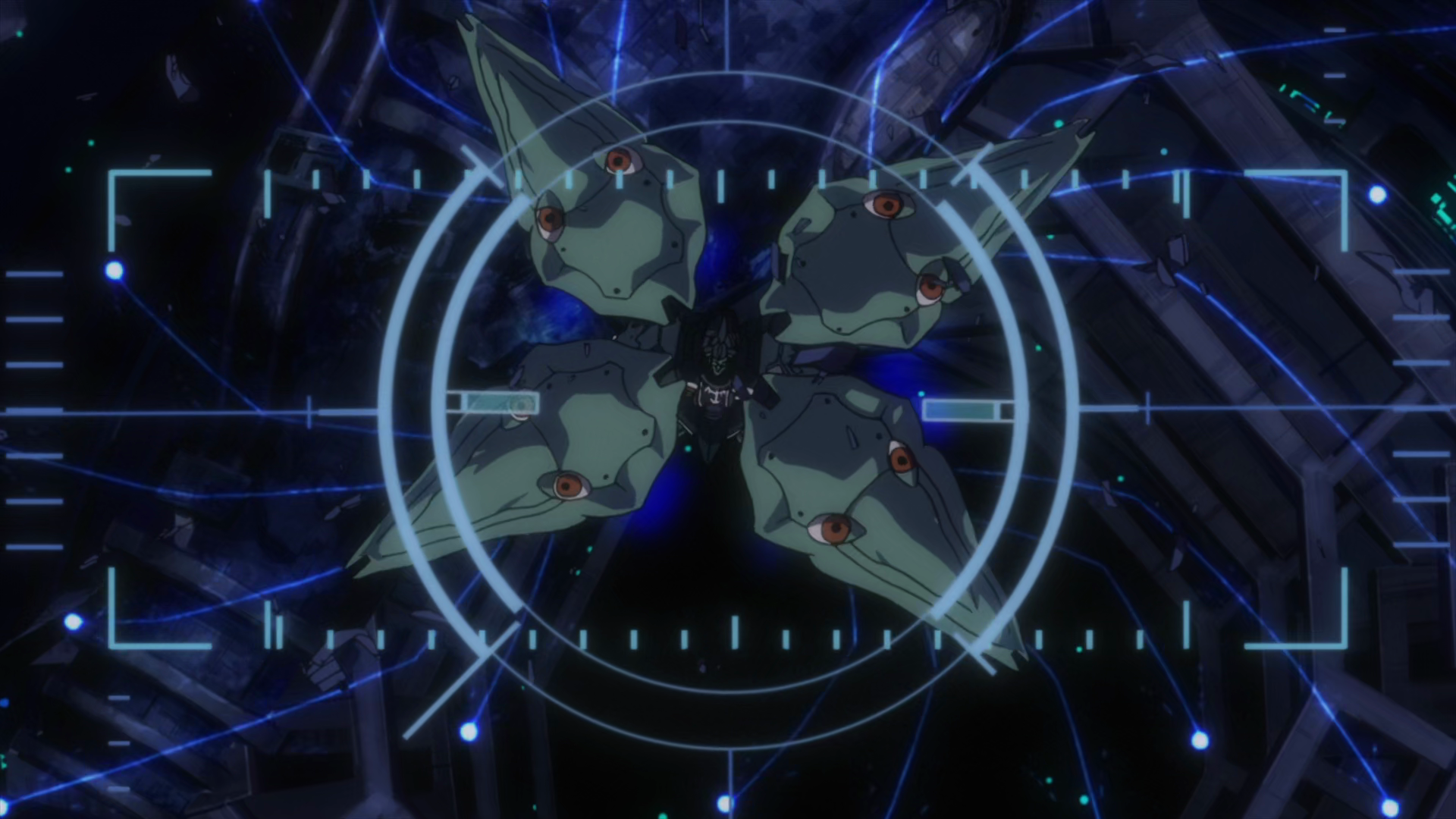 Anime 1920x1080 Kshatriya Gundam Mobile Suit Gundam Unicorn fighting space war anime Anime screenshot mechs