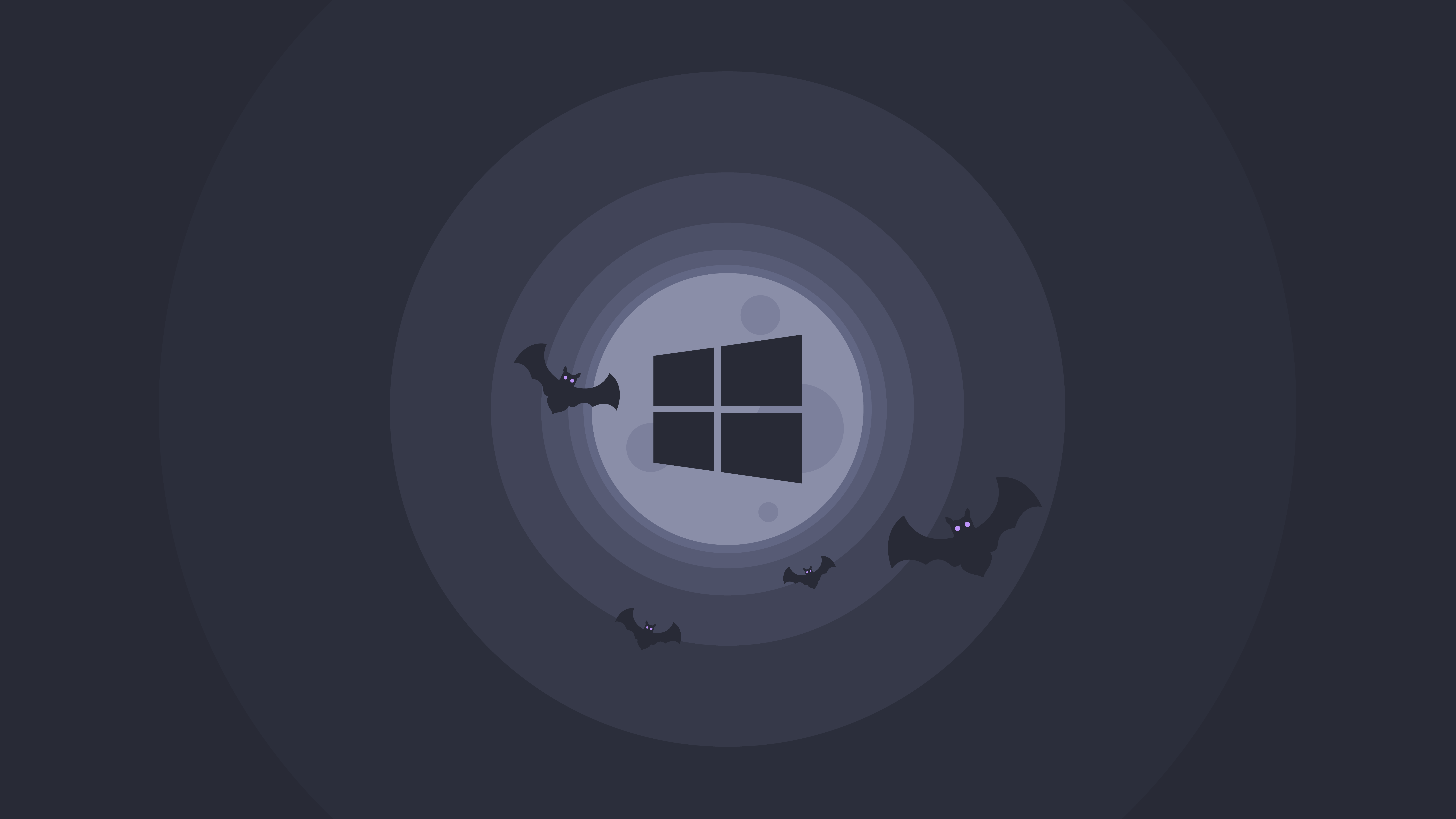 General 8001x4501 spooky bats logo simple background minimalism Dracula operating system Windows 10