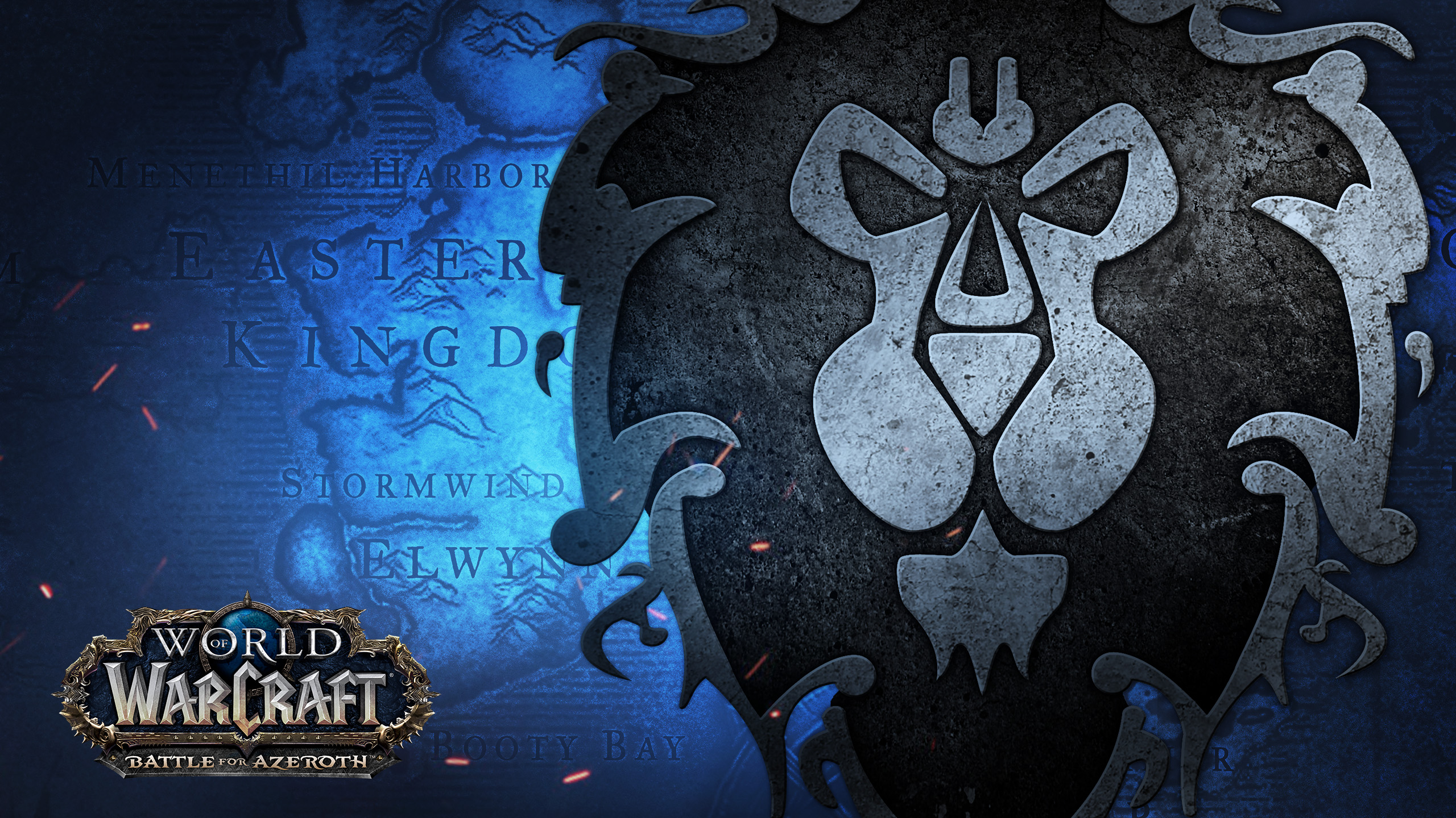 General 2560x1440 World of Warcraft World of Warcraft: Battle for Azeroth Alliance video games video game art logo