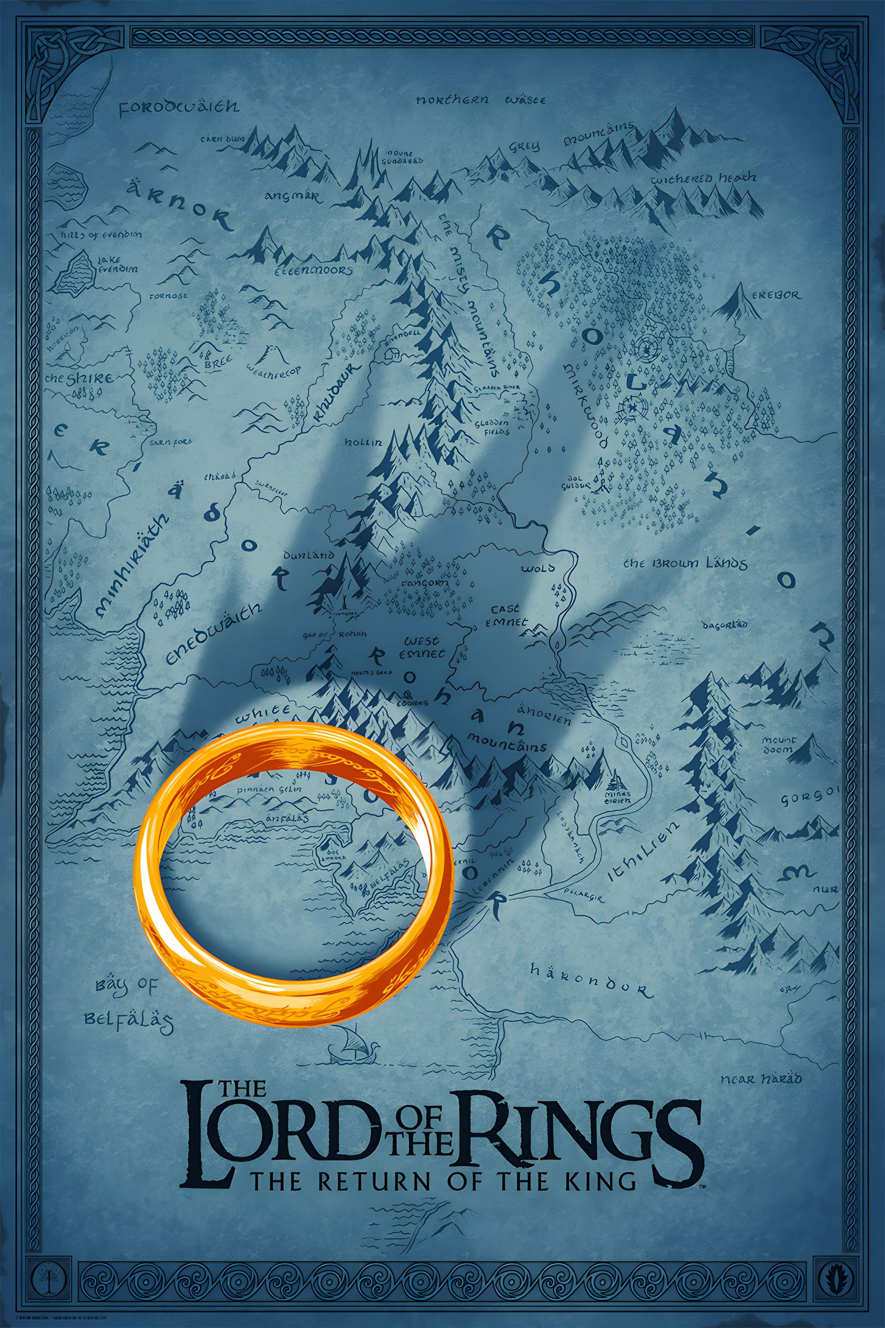 General 1800x2700 The Lord of the Rings J. R. R. Tolkien The Lord of the Rings: The Return of the King artwork portrait display upscaled map The One Ring shadow crown Middle-Earth